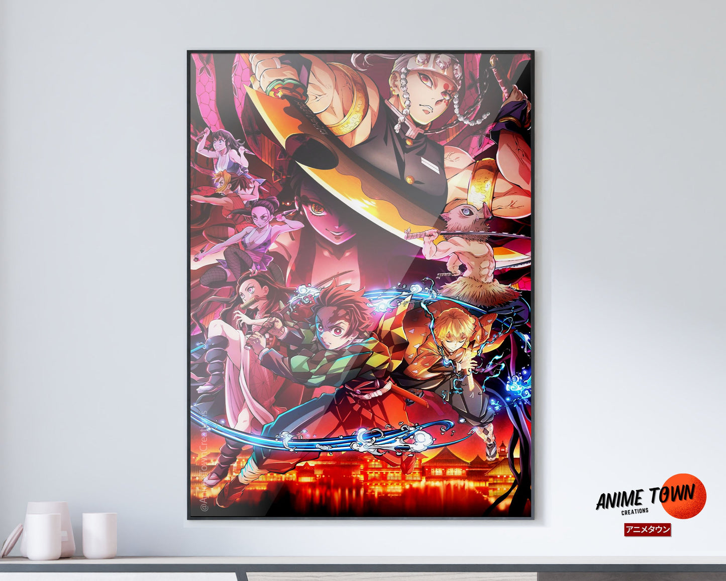 Anime Town Creations Poster Demon Slayer Entertainment District Arc 11" x 17" Home Goods - Anime Demon Slayer Poster