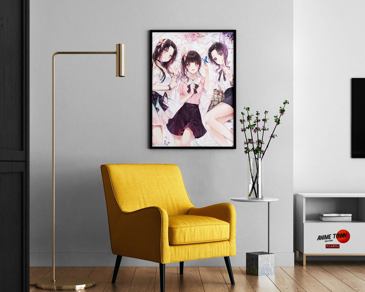 Anime Town Creations Poster Demon Slayer Flower Girls 11" x 17" Home Goods - Anime Demon Slayer Poster