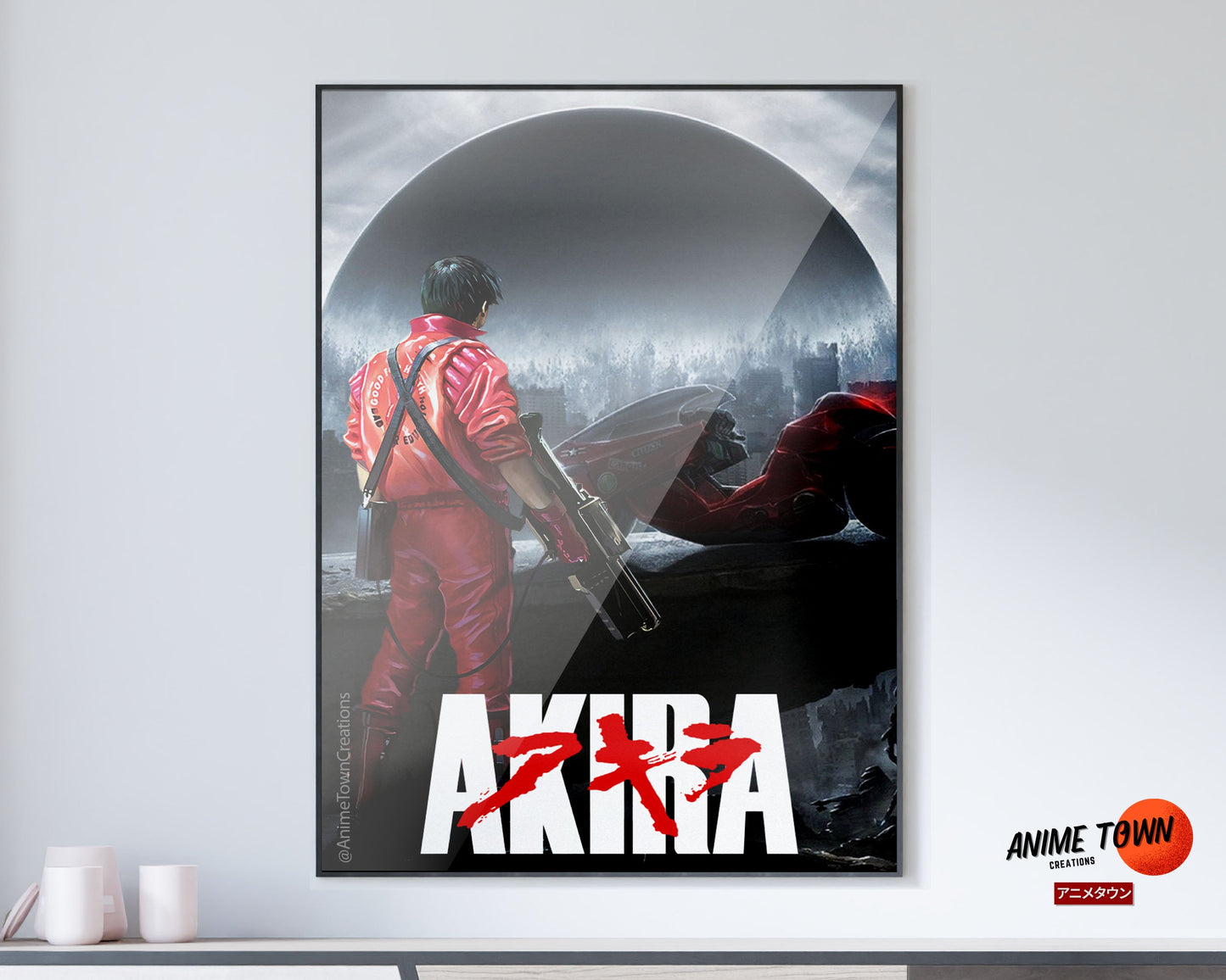 Anime Town Creations Poster Akira Dystopian Black 11" x 17" Home Goods - Anime Akira Poster