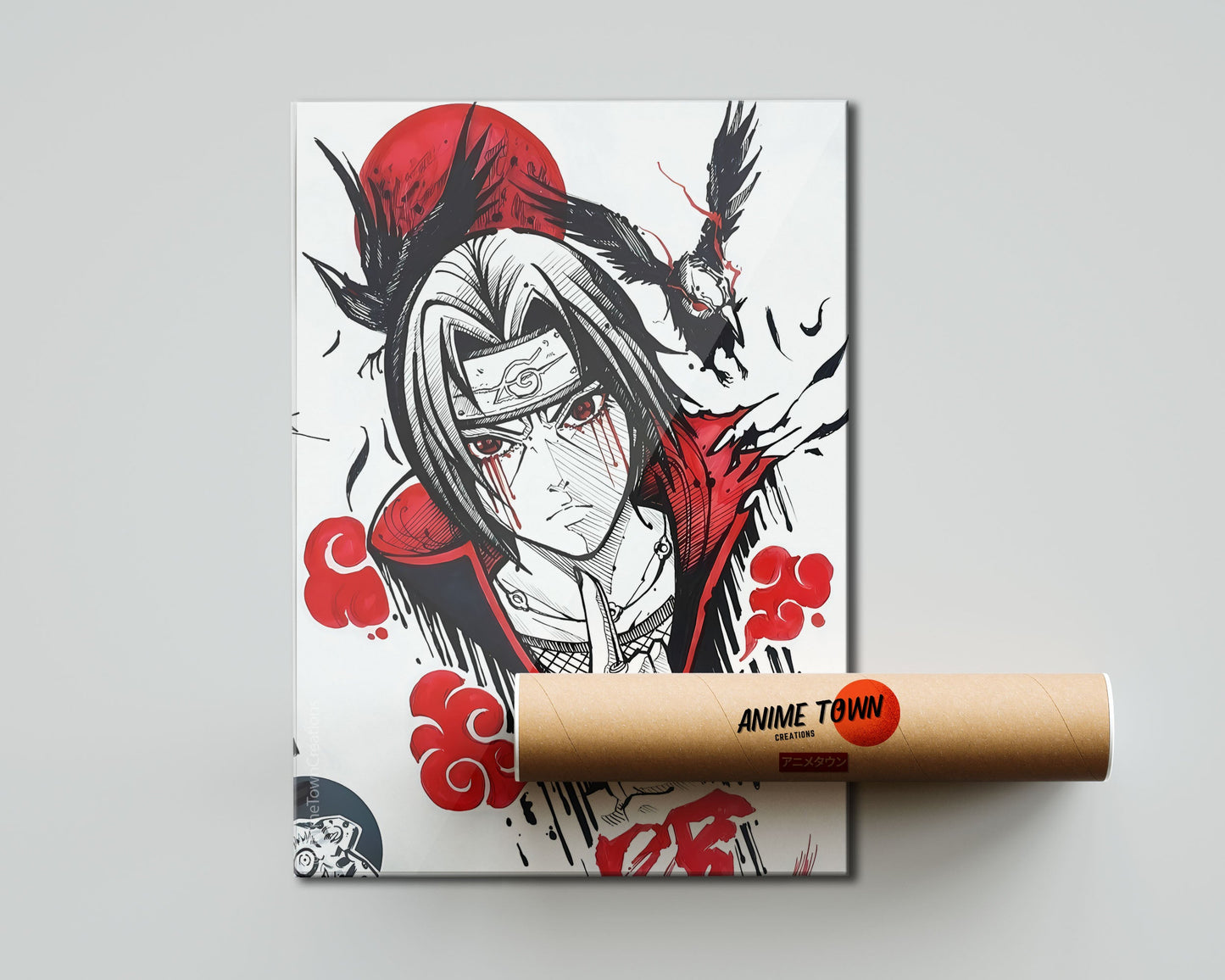 Anime Town Creations Poster Itachi Genjutsu Portrait 5" x 7" Home Goods - Anime Naruto Poster