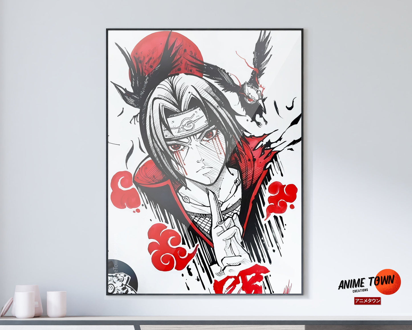 Anime Town Creations Poster Itachi Genjutsu Portrait 11" x 17" Home Goods - Anime Naruto Poster