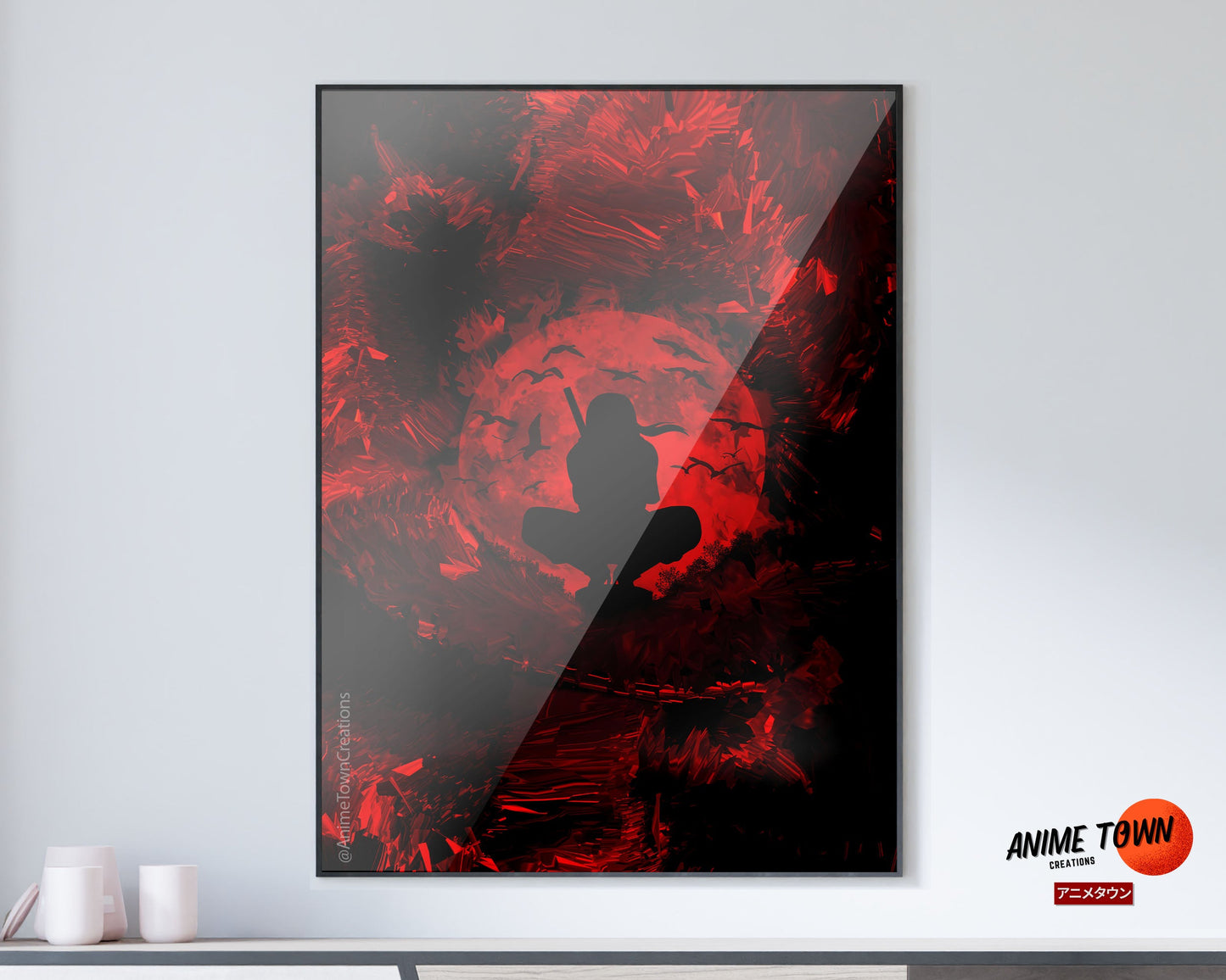 Anime Town Creations Poster Red Uchiha Itachi Genjutsu 11" x 17" Home Goods - Anime Naruto Poster