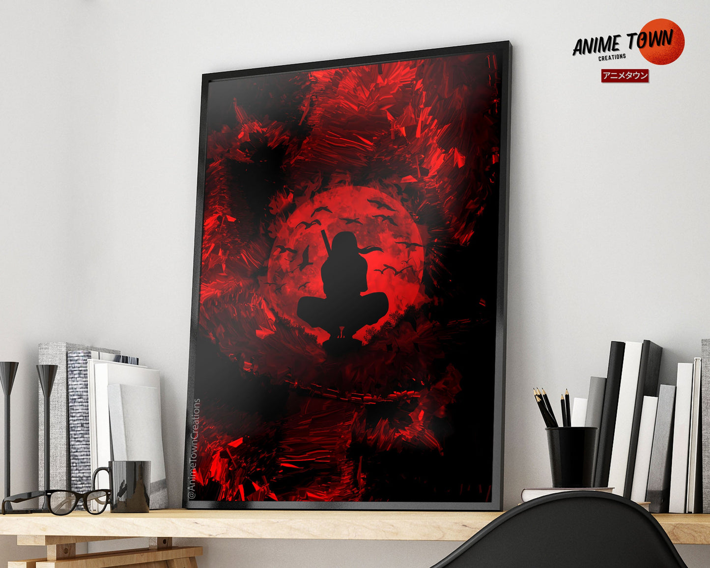 Anime Town Creations Poster Red Uchiha Itachi Genjutsu 5" x 7" Home Goods - Anime Naruto Poster