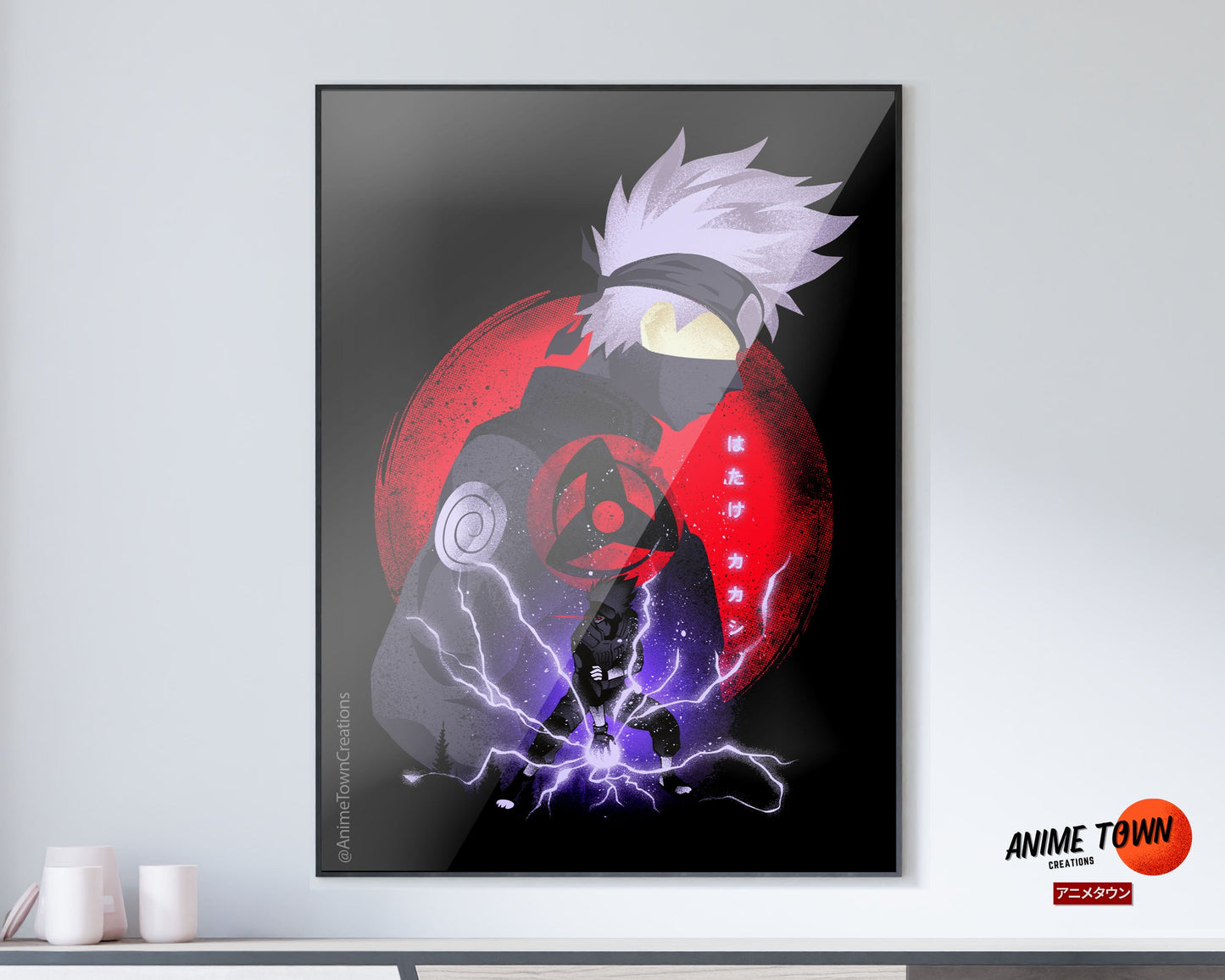 Anime Town Creations Poster Kakashi Hatake Minimalist 11" x 17" Home Goods - Anime Naruto Poster