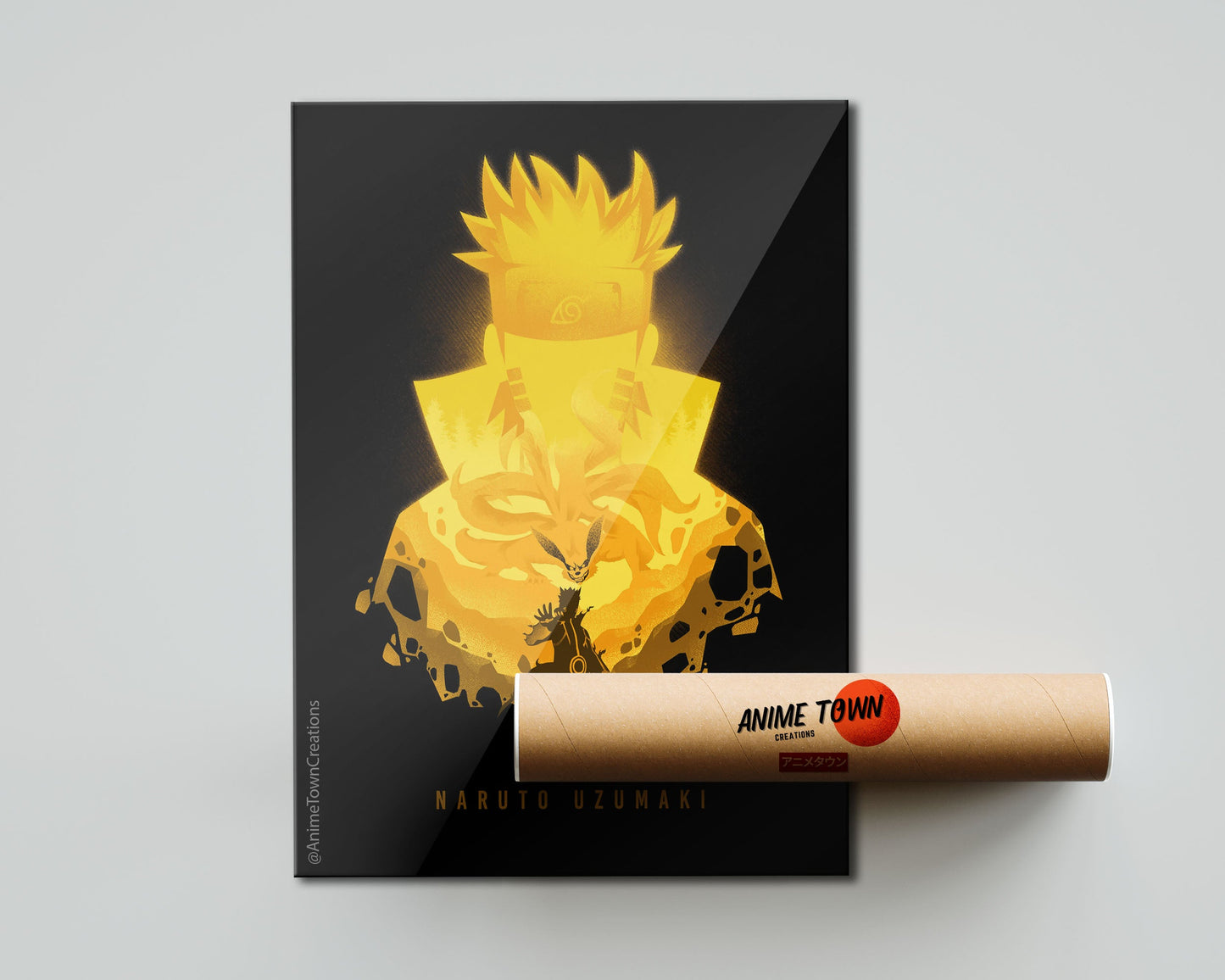Anime Town Creations Poster Naruto Sage of the Sixth Paths Minimalist 5" x 7" Home Goods - Anime Naruto Poster