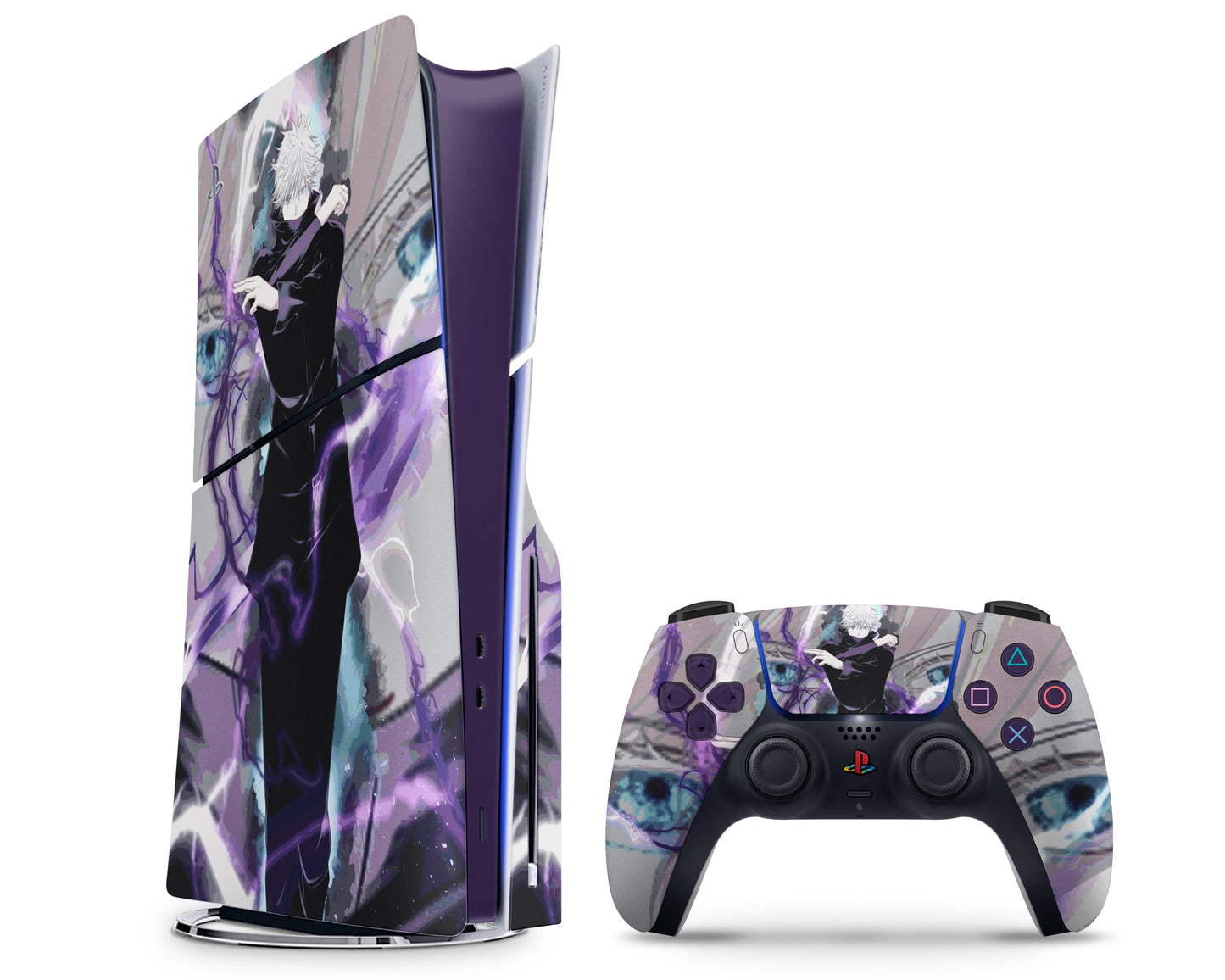 Anime Town Creations PS5 Slim Jujutsu Kaisen Satoru Gojo PS5 Slim Skins - Anime Jujutsu Kaisen PS5 Slim Skin