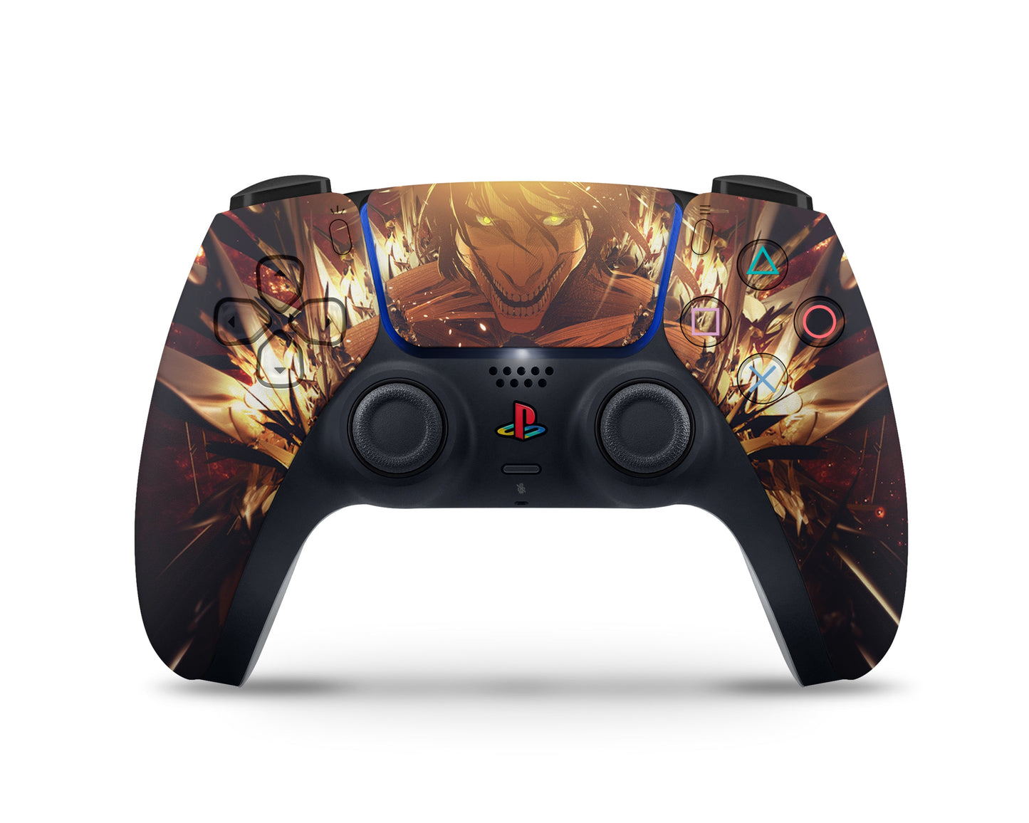 Anime Town Creations PS5 Slim Attack on Titan Eren Yeager Green PS5 Slim Skins - Anime Attack on Titan PS5 Slim Skin