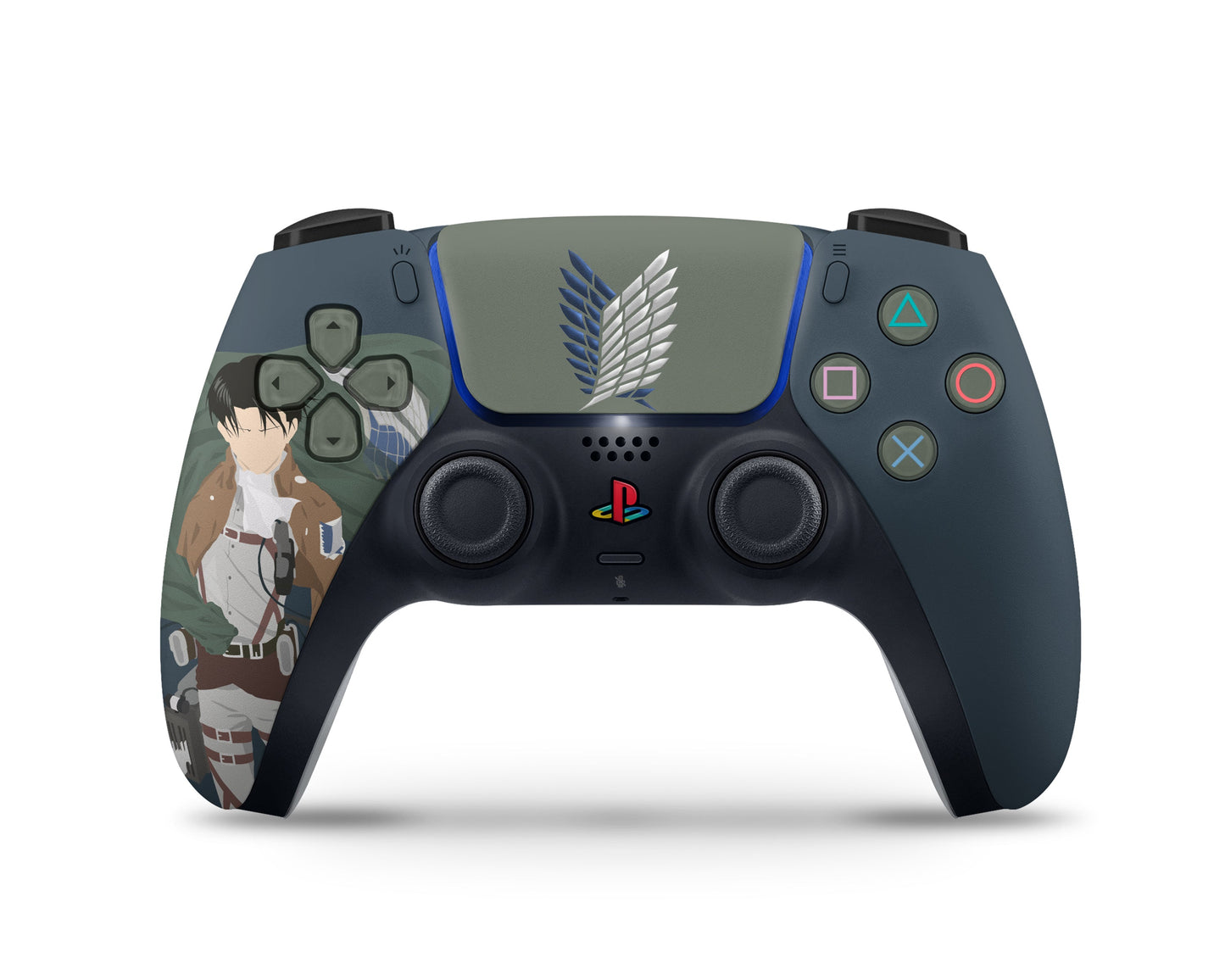 Anime Town Creations PS5 Slim Attack on Titan Levi Ackerman Minimalistic PS5 Slim Skins - Anime Attack on Titan PS5 Slim Skin