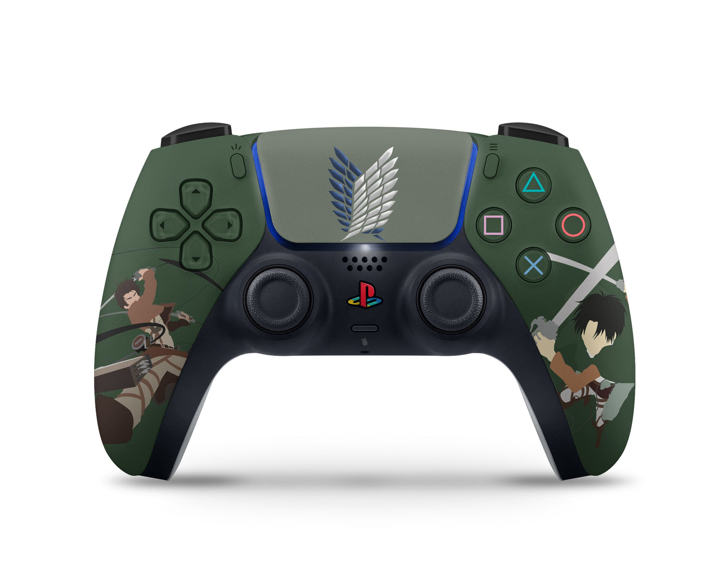 Anime Town Creations PS5 Slim Attack On Titan Survey Corps Green Minimalistic (Light) PS5 Slim Skins - Anime Attack on Titan PS5 Slim Skin