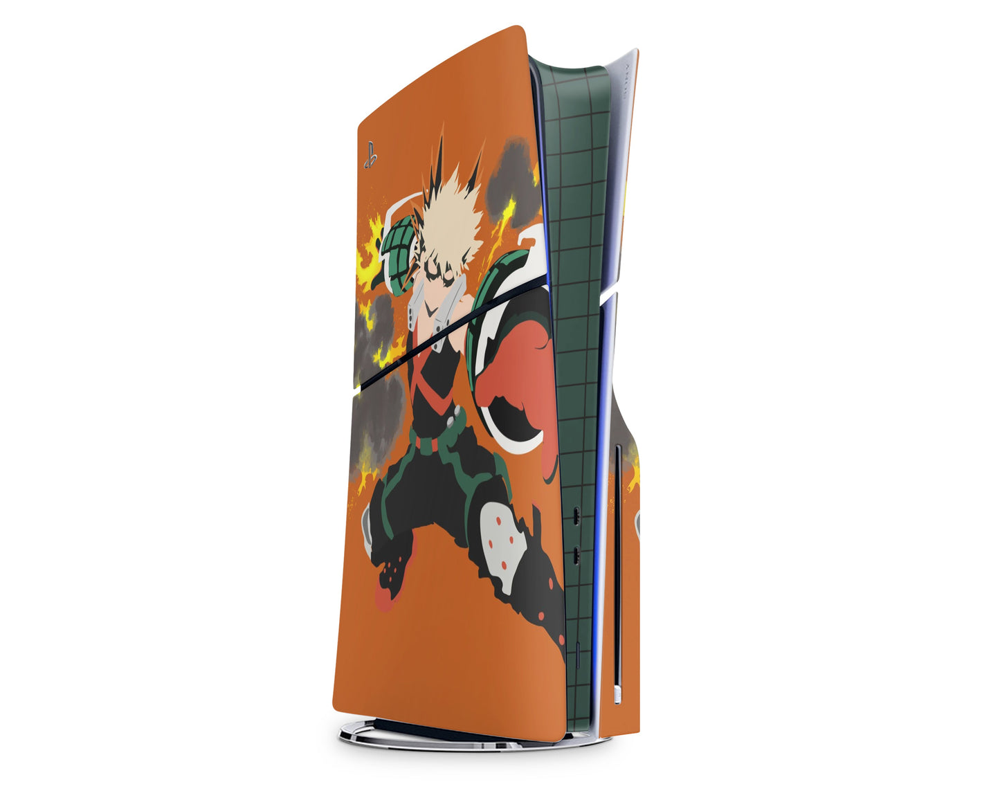 Anime Town Creations PS5 Slim Katsuki Bakugo Minimalist PS5 Slim Skins - Anime My Hero Academia PS5 Slim Skin