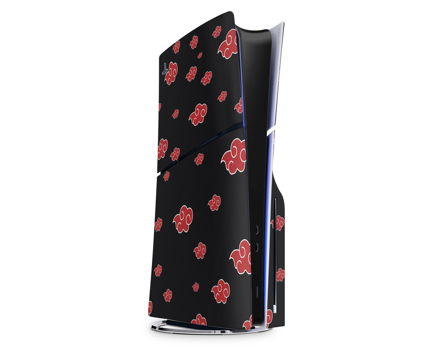 Anime Town Creations PS5 Slim Akatsuki Clouds Pattern PS5 Slim Skins - Anime Ninja PS5 Slim Skin