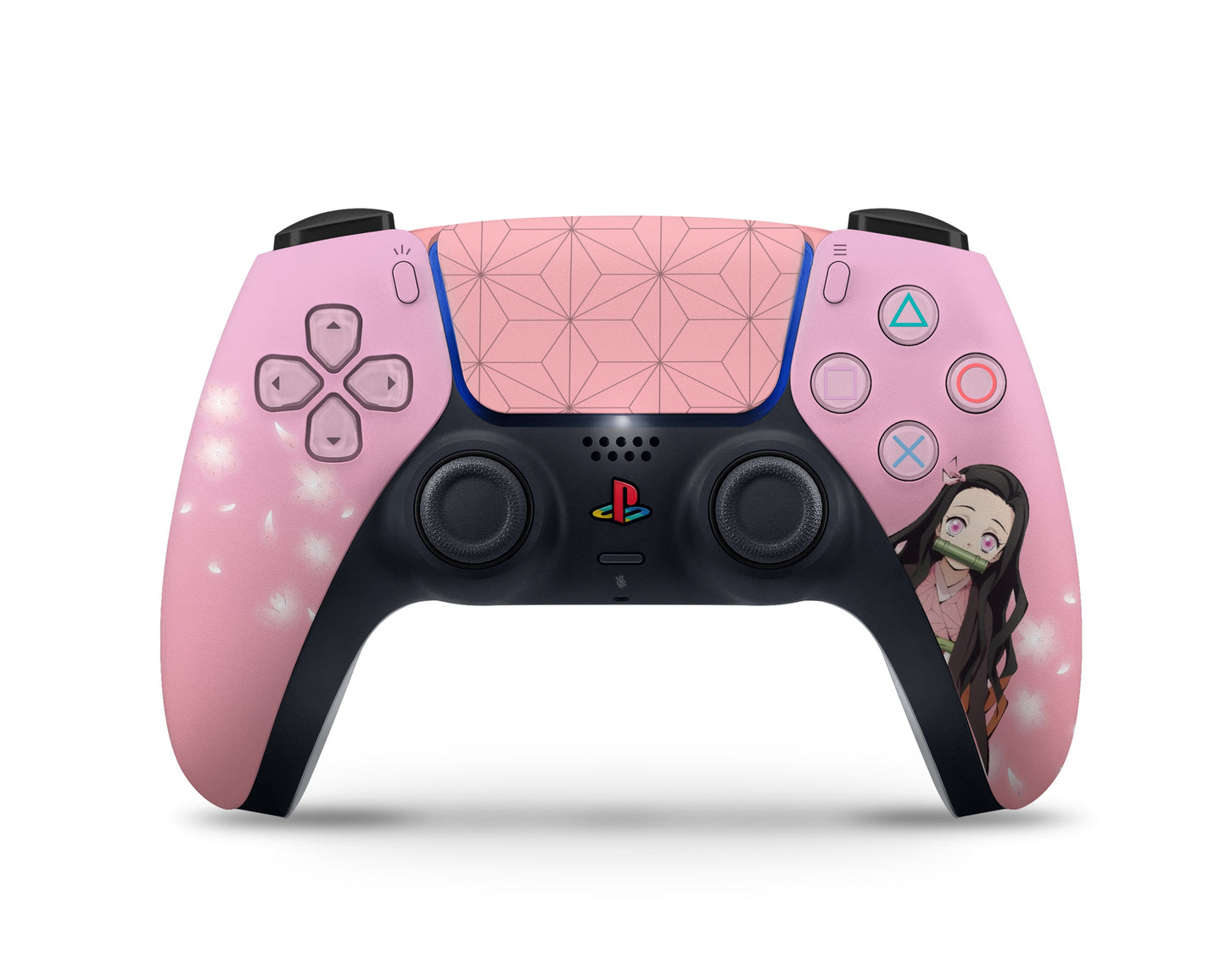 Anime Town Creations PS5 Slim Demon Slayer Nezuko Pink Hype PS5 Slim Skins - Anime Demon Slayer PS5 Slim Skin