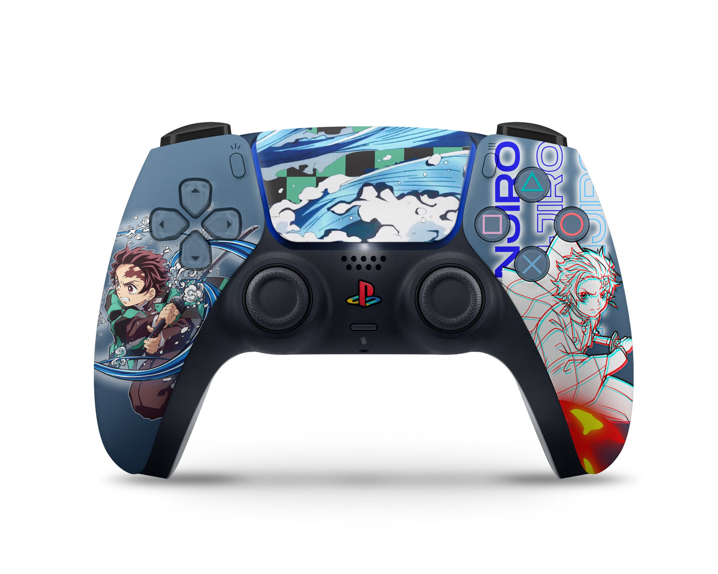 Anime Town Creations PS5 Slim Demon Slayer Tanjiro Hype PS5 Slim Skins - Anime Demon Slayer PS5 Slim Skin
