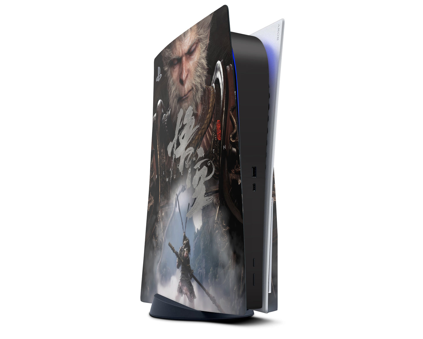 Anime Town Creations PS5 Slim Focus Black Myth Wukong PS5 Slim Skins - Anime PS5 Slim Skin