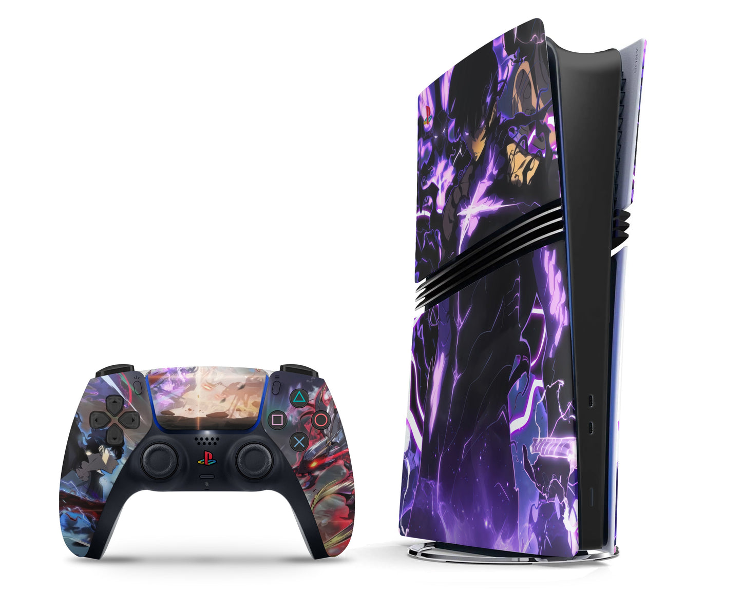 Anime Town Creations PS5 Pro Solo Leveling Sung Jinwoo vs Beru PS5 Pro Skins - Anime Solo Leveling PS5 Pro Skin