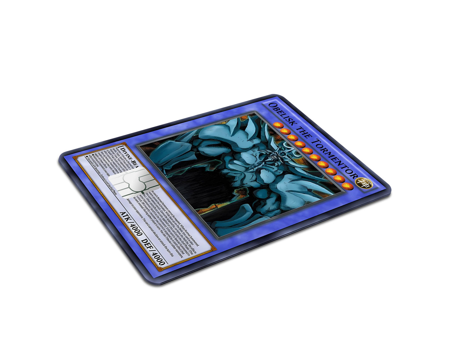 Anime Town Creations Credit Card Obelisk the Tormentor Card Half Skins - Anime YGO Credit Card Skin