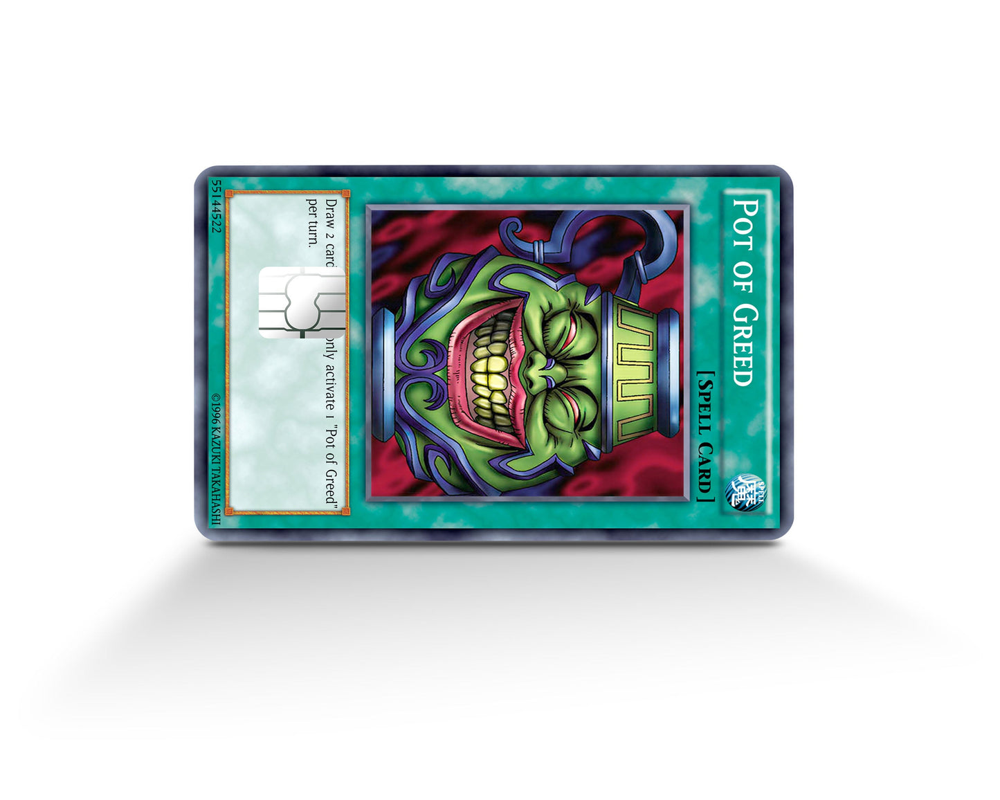 Anime Town Creations Credit Card Pot of Greed Card Full Skins - Anime YGO Credit Card Skin