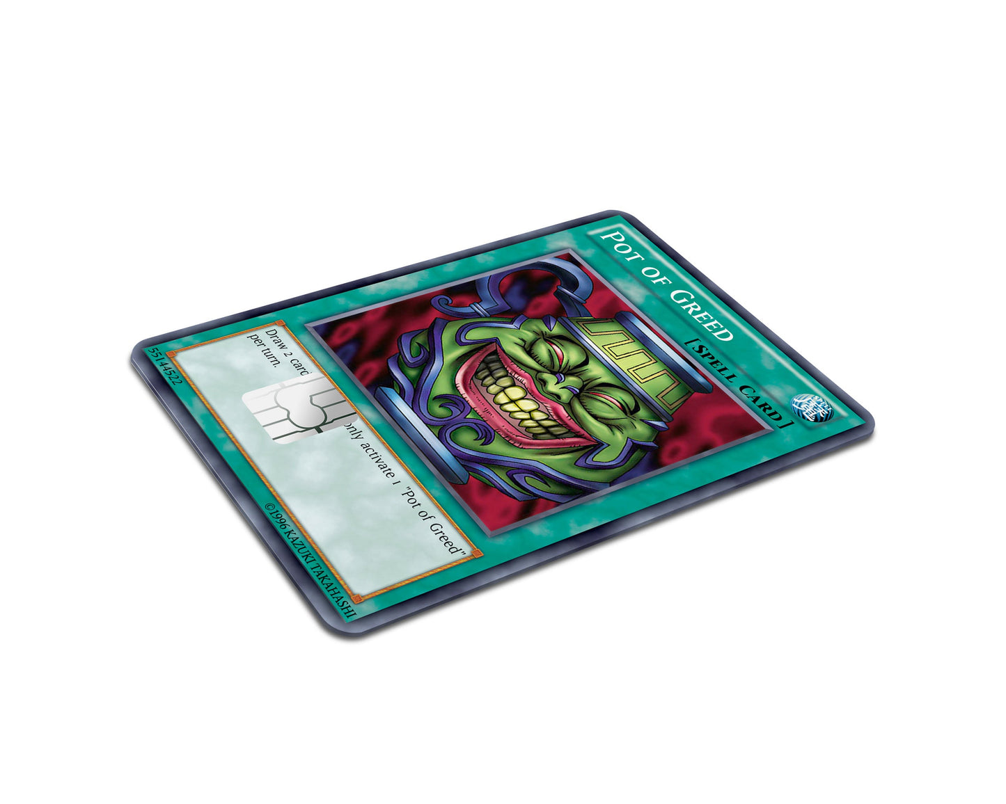 Anime Town Creations Credit Card Pot of Greed Card Half Skins - Anime YGO Credit Card Skin