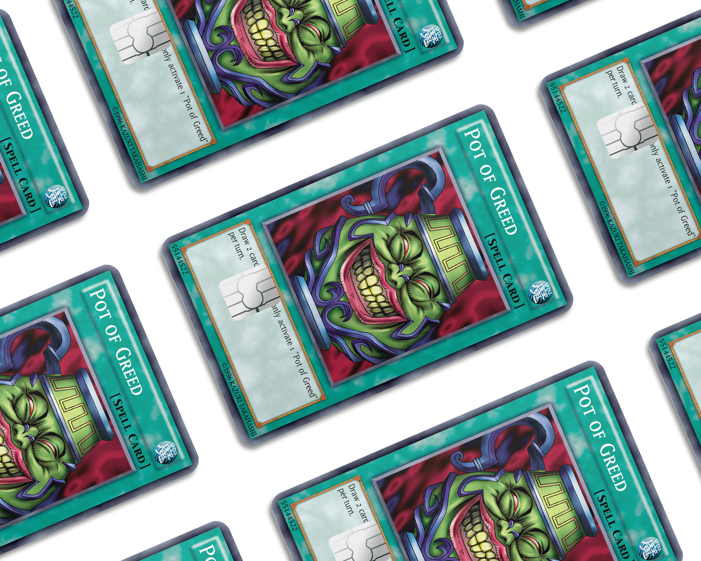 Anime Town Creations Credit Card Pot of Greed Card Window Skins - Anime YGO Credit Card Skin