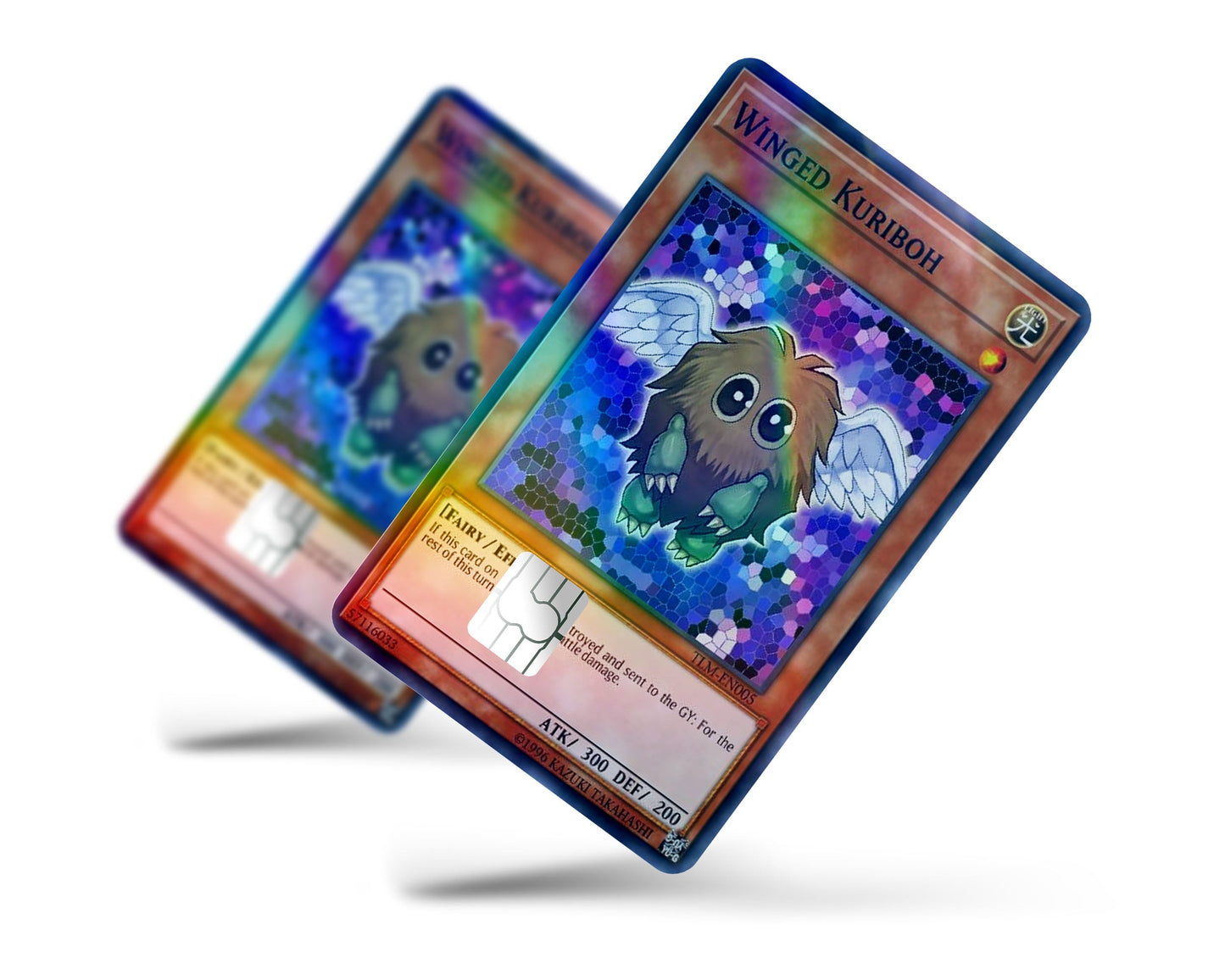 Anime Town Creations Holographic Credit Card Winged Kurobi Card Full Skins - Anime YGO Holographic Credit Card Skin