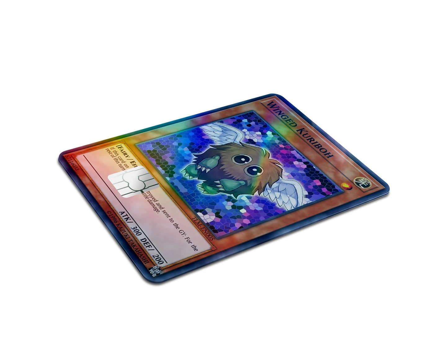Anime Town Creations Holographic Credit Card Winged Kurobi Card Half Skins - Anime YGO Holographic Credit Card Skin