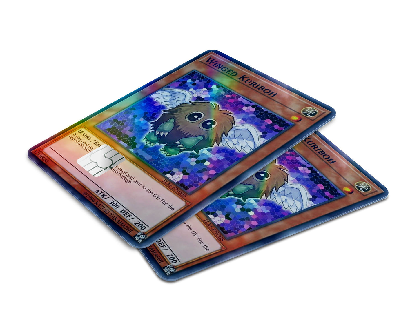 Anime Town Creations Holographic Credit Card Winged Kurobi Card Window Skins - Anime YGO Holographic Credit Card Skin