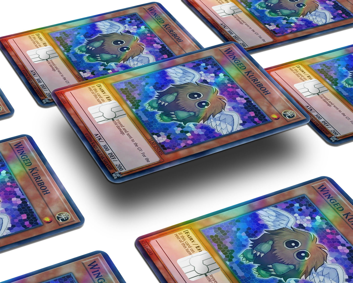Anime Town Creations Holographic Credit Card Winged Kurobi Card Window Skins - Anime YGO Holographic Credit Card Skin