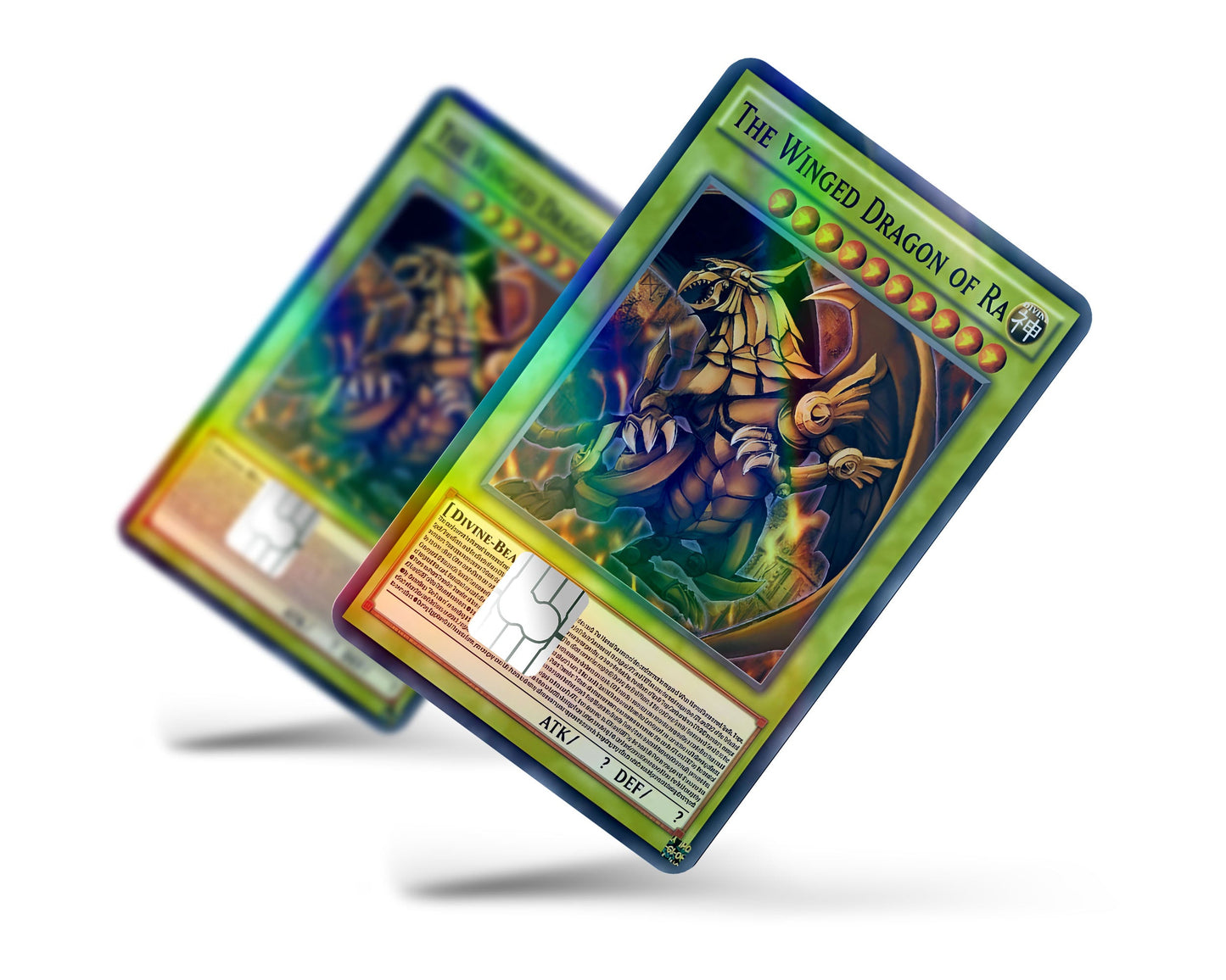 Anime Town Creations Holographic Credit Card Winged Dragon of Ra Card Full Skins - Anime YGO Holographic Credit Card Skin