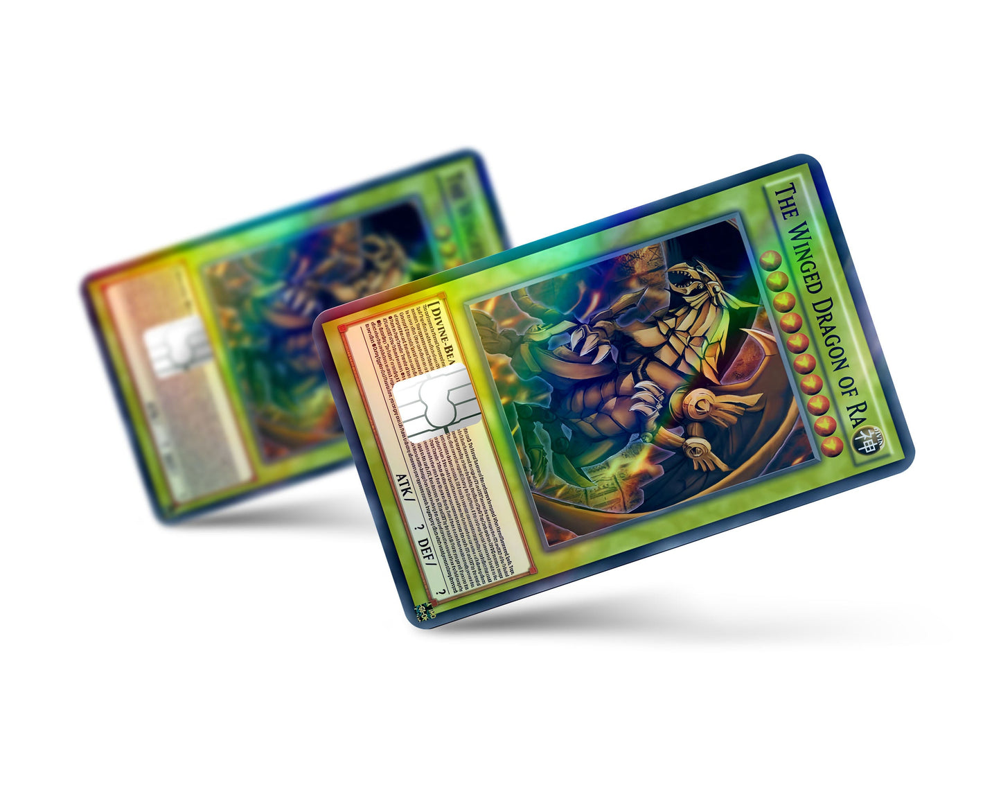 Anime Town Creations Holographic Credit Card Winged Dragon of Ra Card Full Skins - Anime YGO Holographic Credit Card Skin