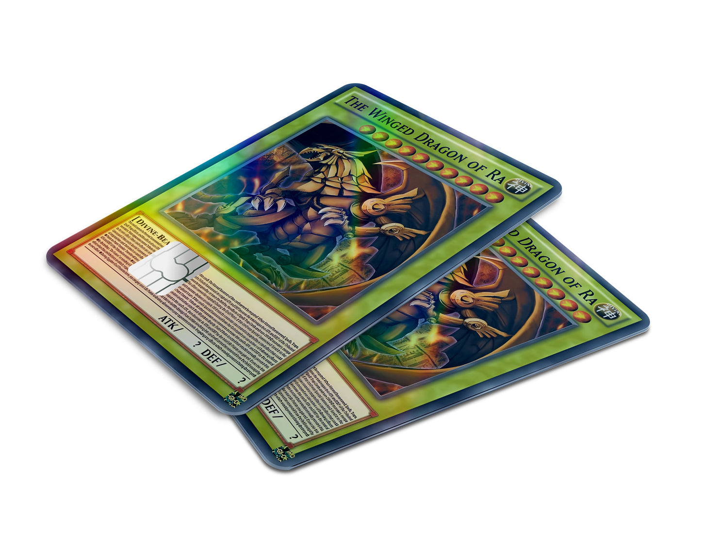 Anime Town Creations Holographic Credit Card Winged Dragon of Ra Card Window Skins - Anime YGO Holographic Credit Card Skin