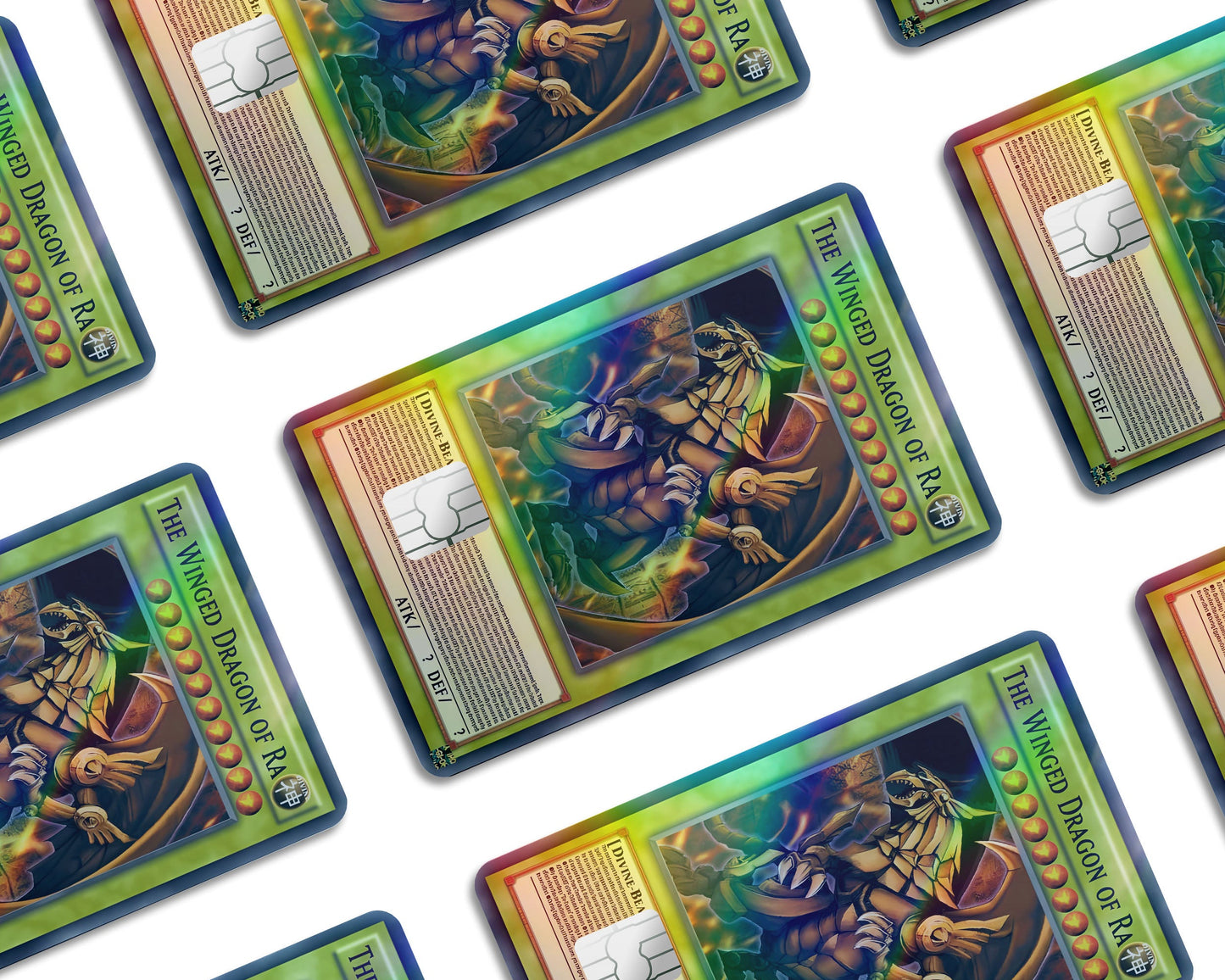 Anime Town Creations Holographic Credit Card Winged Dragon of Ra Card Window Skins - Anime YGO Holographic Credit Card Skin