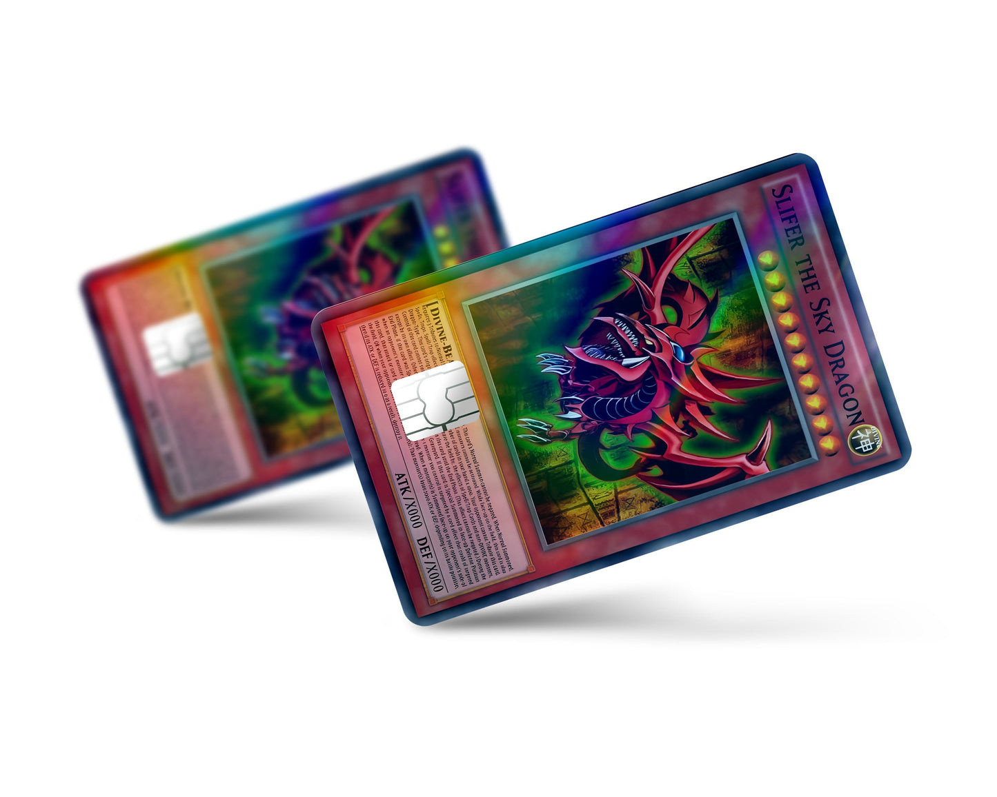 Anime Town Creations Holographic Credit Card Slifer the Sky Dragon Card Full Skins - Anime YGO Holographic Credit Card Skin