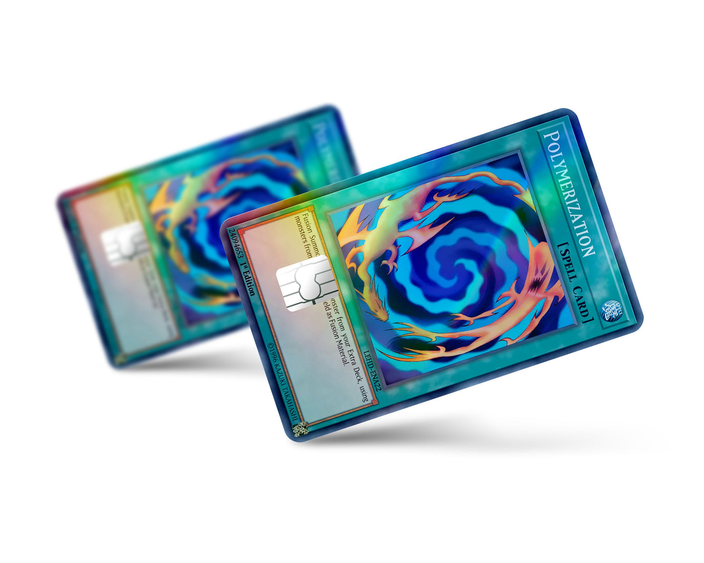 Anime Town Creations Holographic Credit Card Polymerization Card Full Skins - Anime YGO Holographic Credit Card Skin