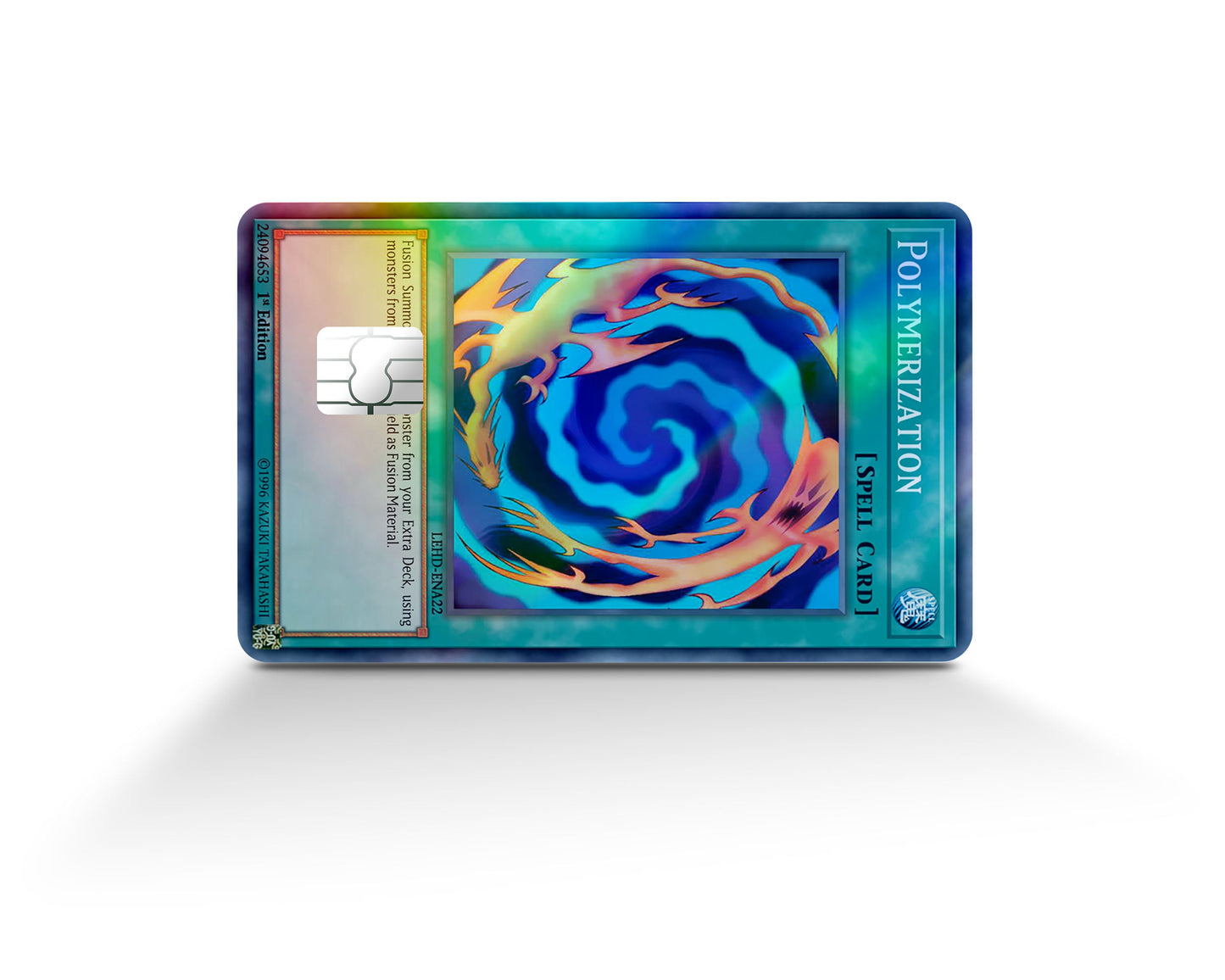 Anime Town Creations Holographic Credit Card Polymerization Card Full Skins - Anime YGO Holographic Credit Card Skin