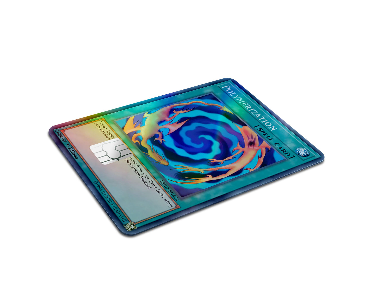 Anime Town Creations Holographic Credit Card Polymerization Card Half Skins - Anime YGO Holographic Credit Card Skin