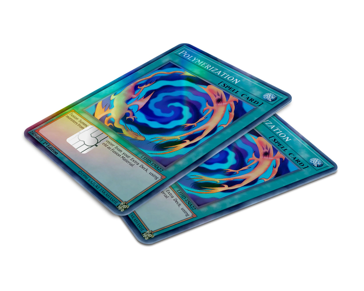 Anime Town Creations Holographic Credit Card Polymerization Card Window Skins - Anime YGO Holographic Credit Card Skin