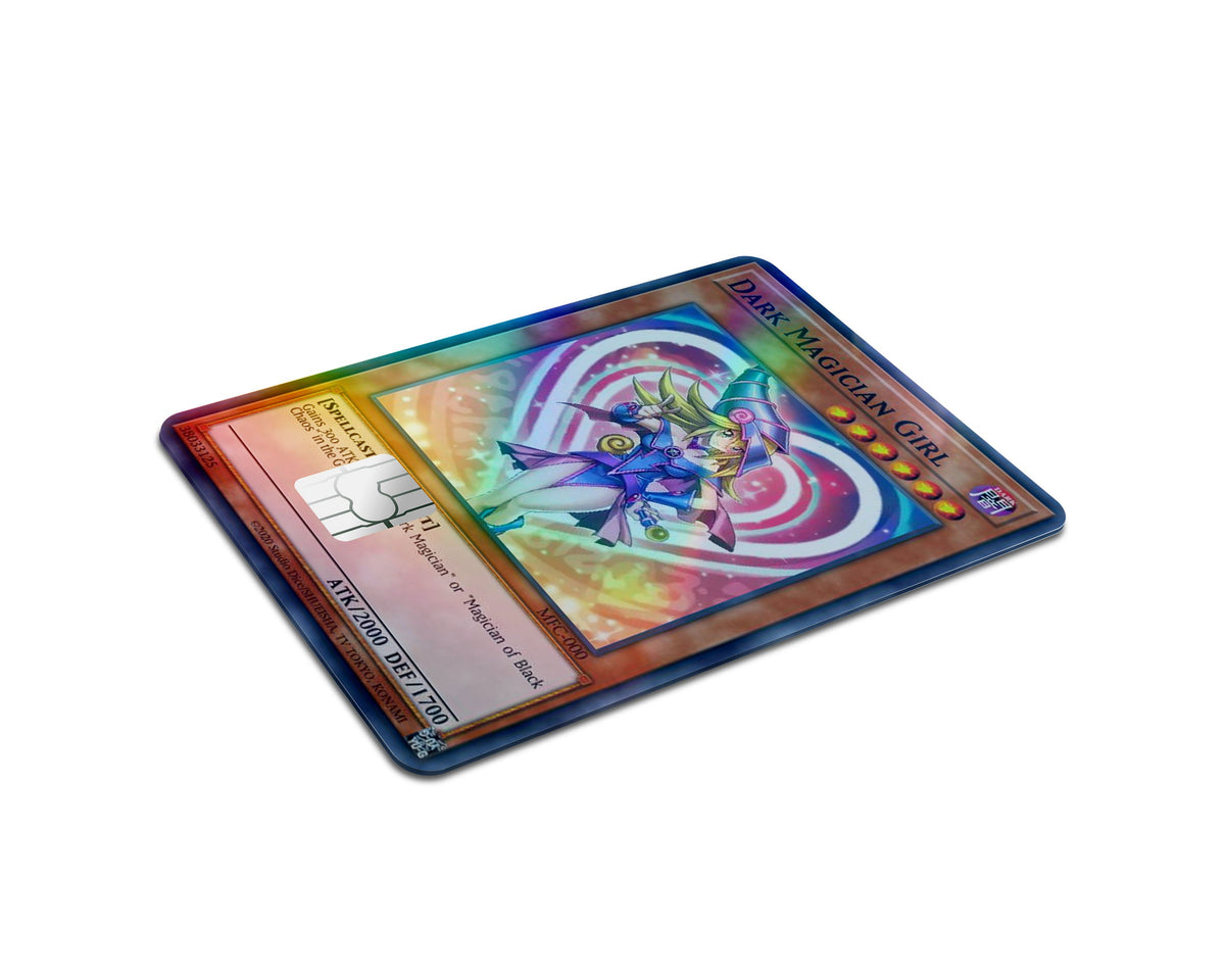 Anime Town Creations Holographic Credit Card Dark Magician Girl Card Half Skins - Anime YGO Holographic Credit Card Skin