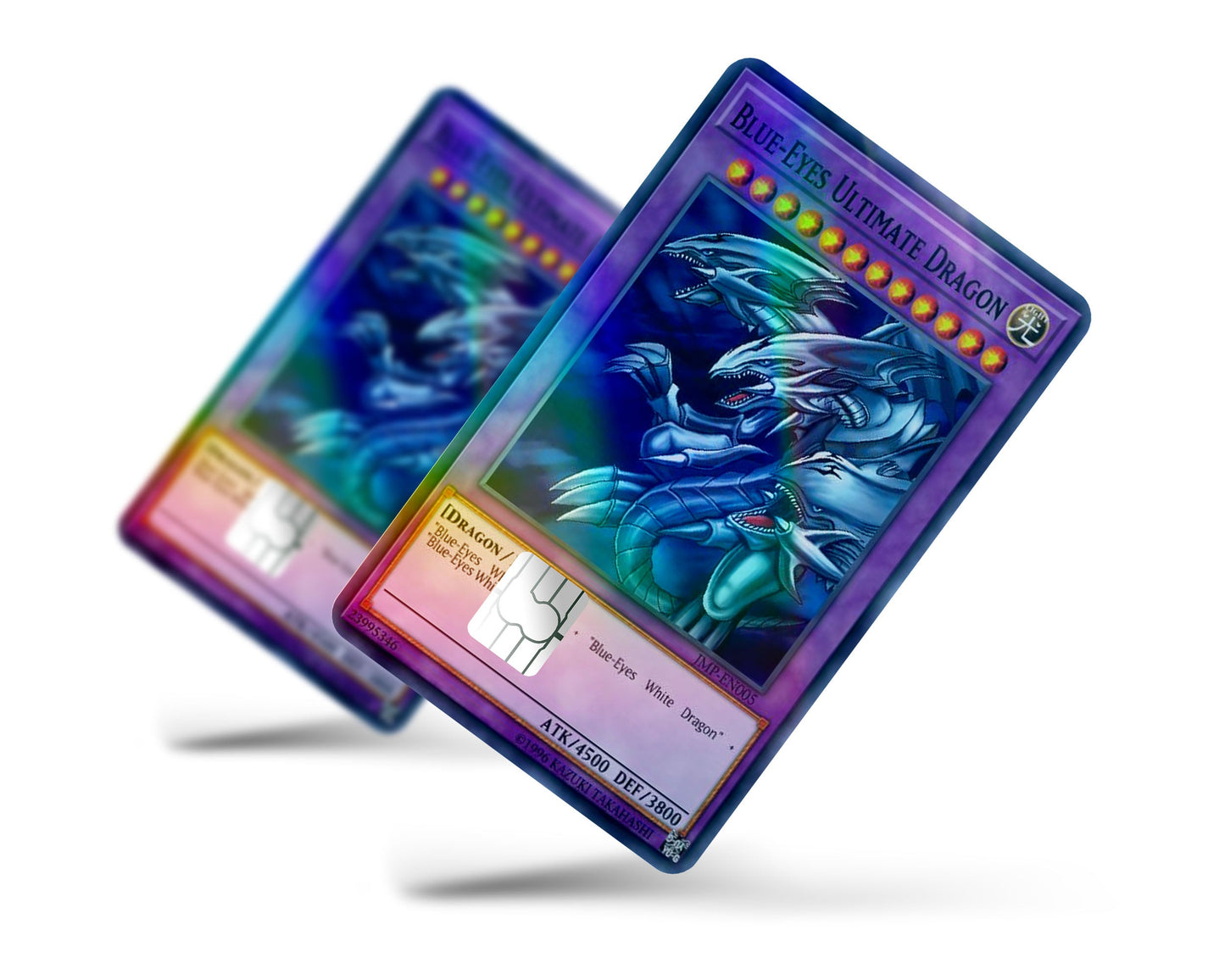 Anime Town Creations Holographic Credit Card Blue Eyes Ultimate Dragon Card Full Skins - Anime YGO Holographic Credit Card Skin