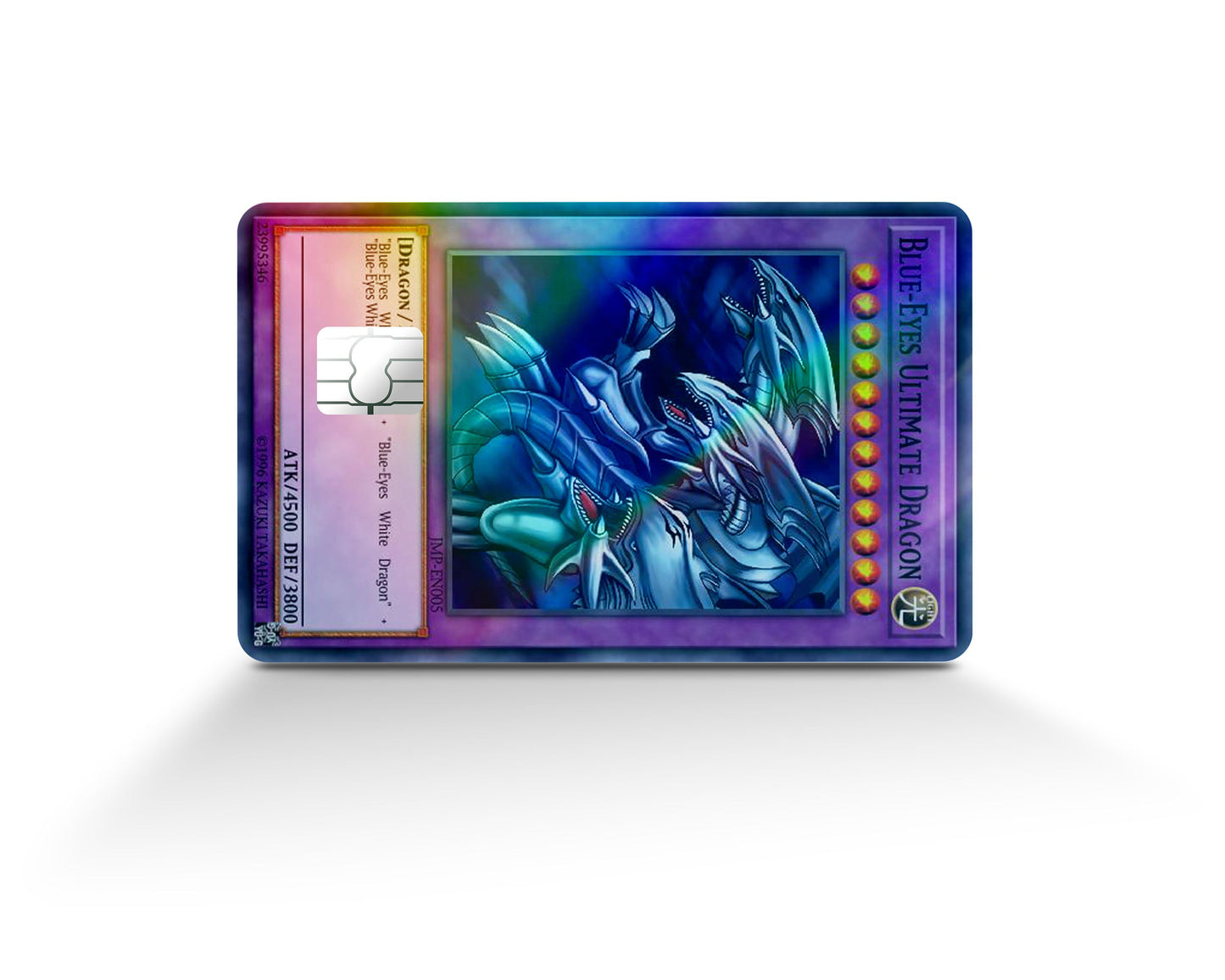 Anime Town Creations Holographic Credit Card Blue Eyes Ultimate Dragon Card Full Skins - Anime YGO Holographic Credit Card Skin
