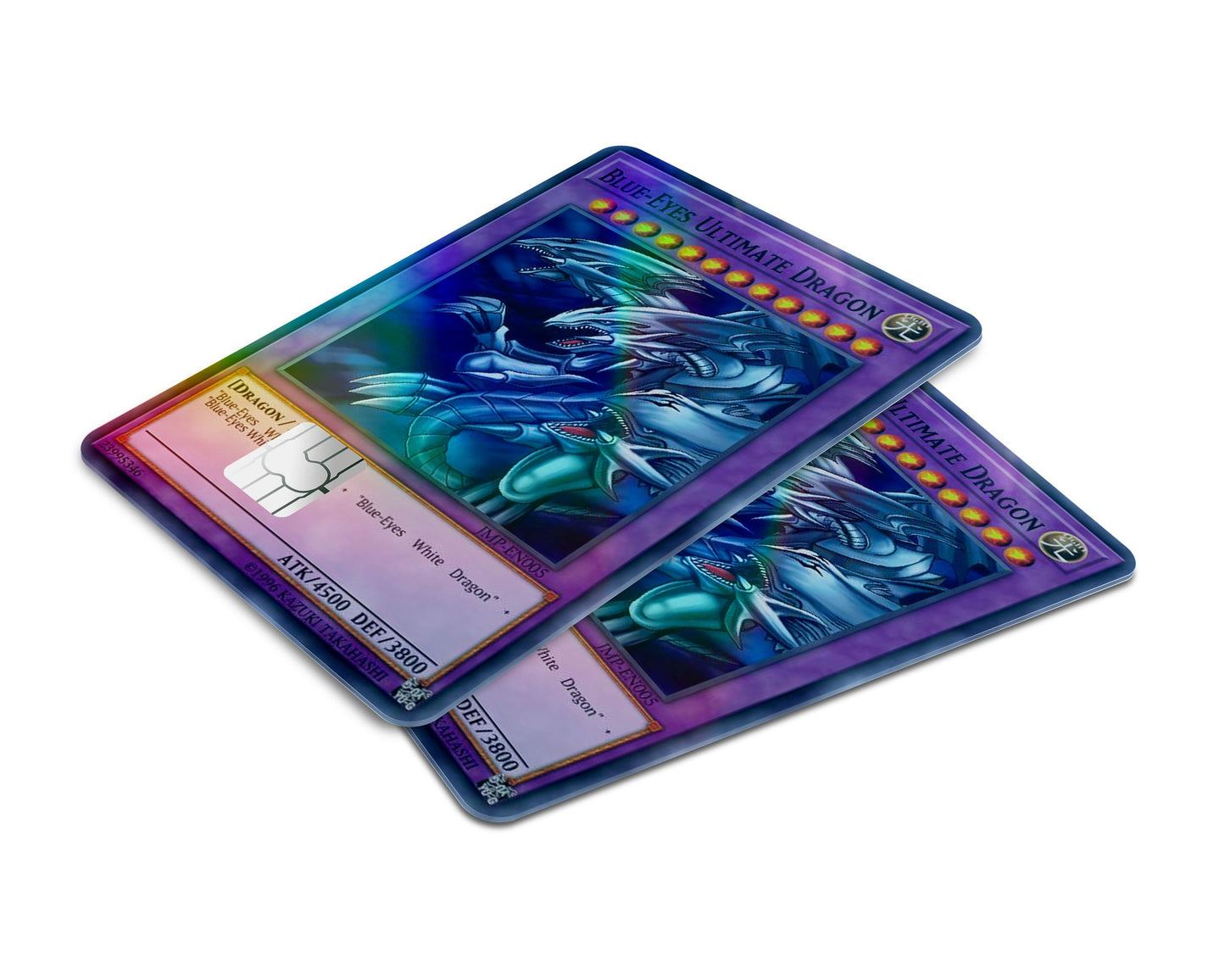 Anime Town Creations Holographic Credit Card Blue Eyes Ultimate Dragon Card Window Skins - Anime YGO Holographic Credit Card Skin
