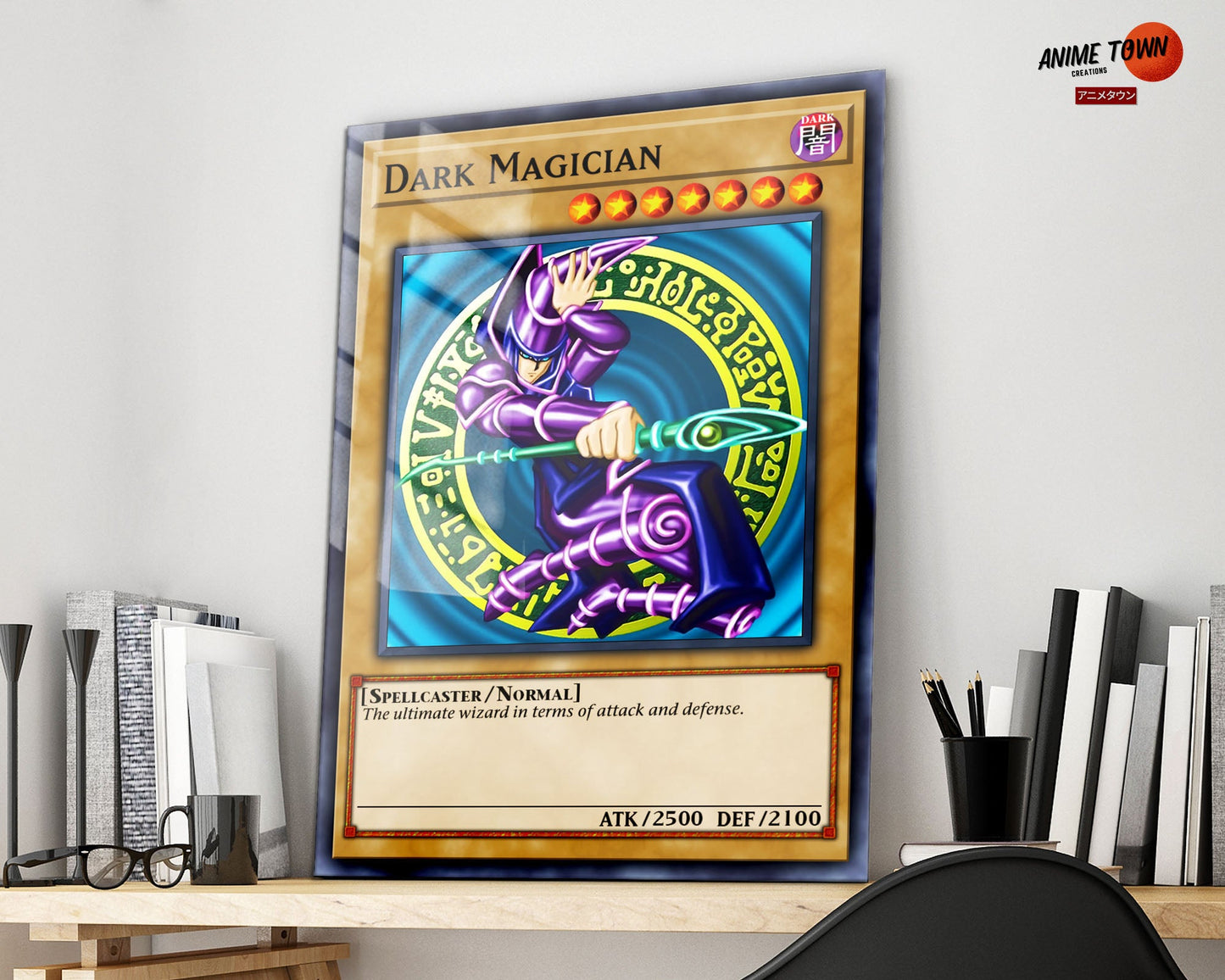 Anime Town Creations Metal Poster Dark Magician Card 16" x 24" Home Goods - Anime YGO Metal Poster