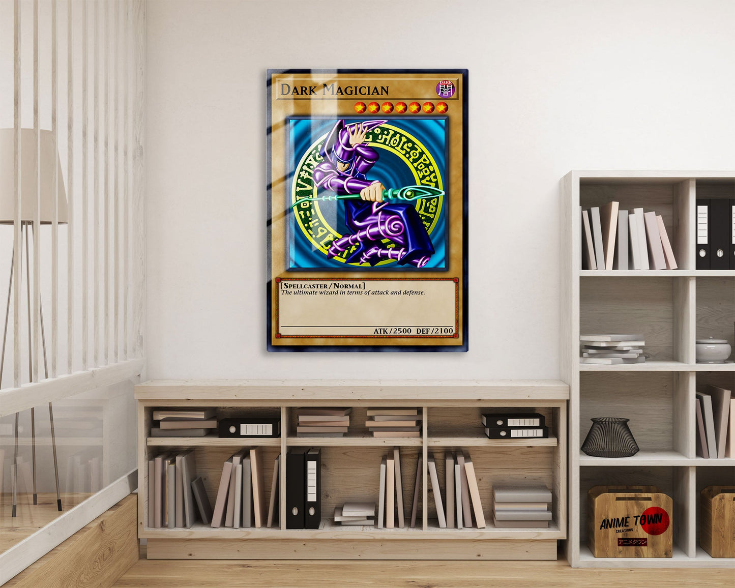 Anime Town Creations Metal Poster Dark Magician Card 16" x 24" Home Goods - Anime YGO Metal Poster
