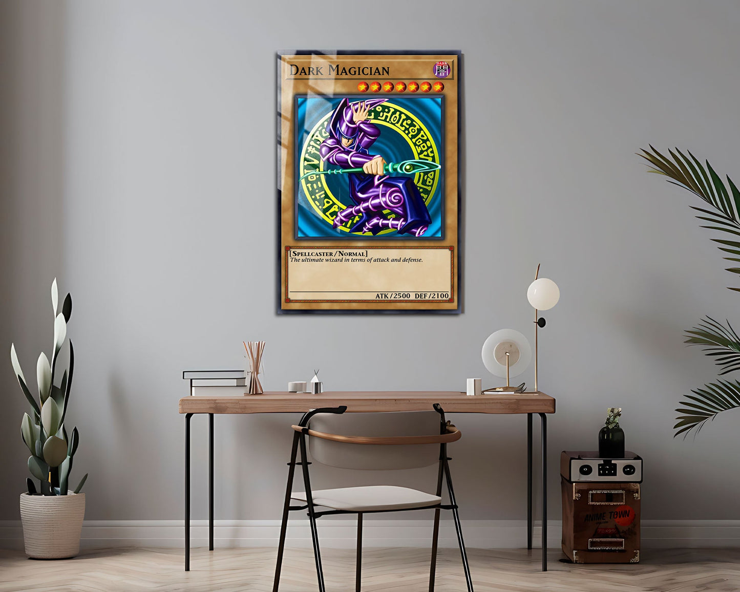 Anime Town Creations Metal Poster Dark Magician Card 24" x 36" Home Goods - Anime YGO Metal Poster