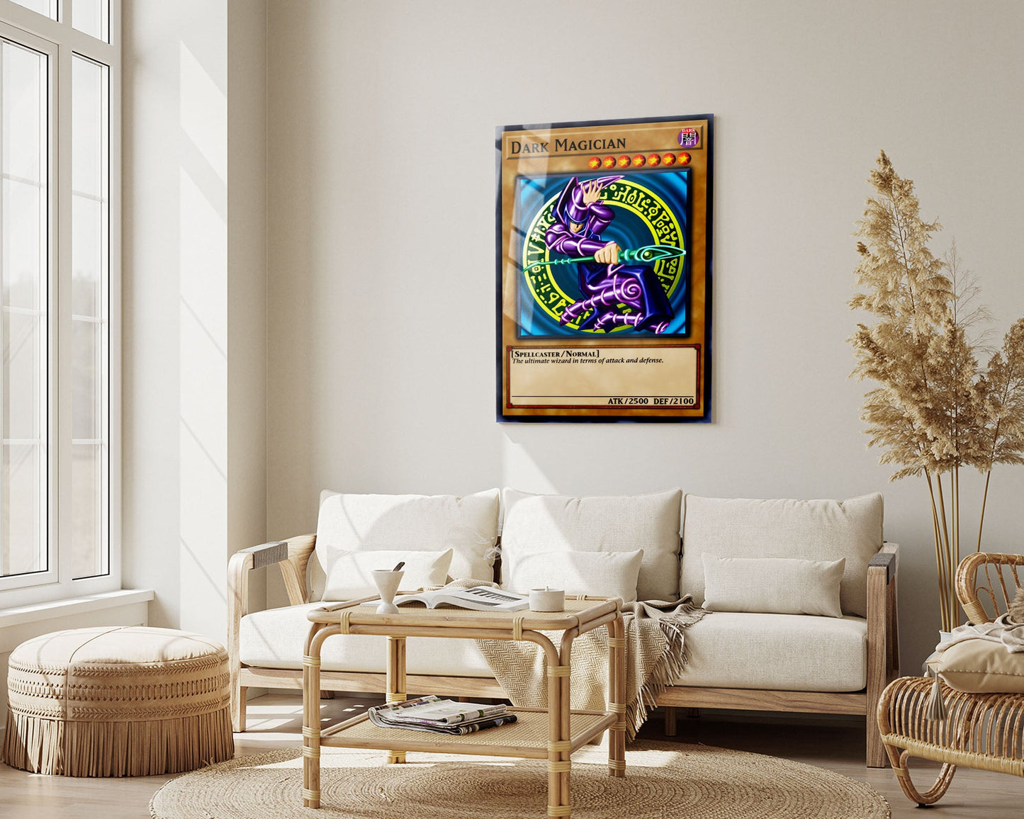 Anime Town Creations Metal Poster Dark Magician Card 5" x 7" Home Goods - Anime YGO Metal Poster