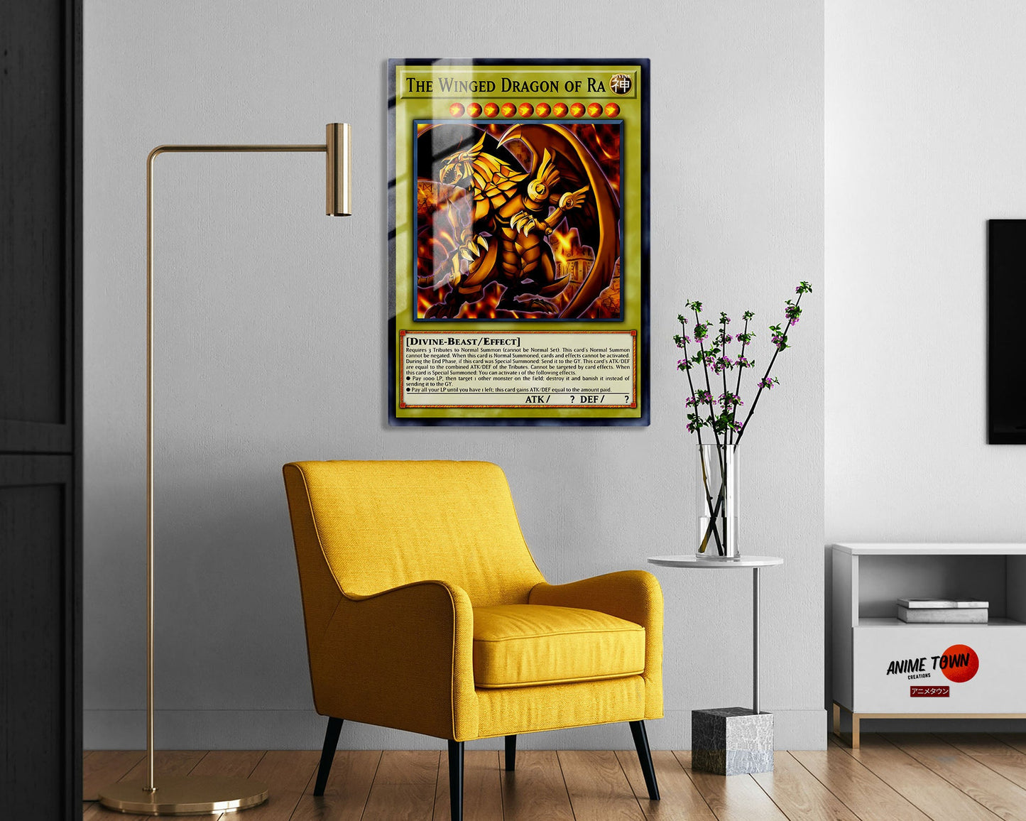 Winged Dragon of Ra Card Metal Poster