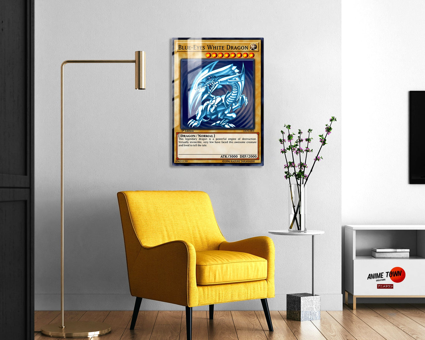 Blue Eyes White Dragon Card Metal Poster