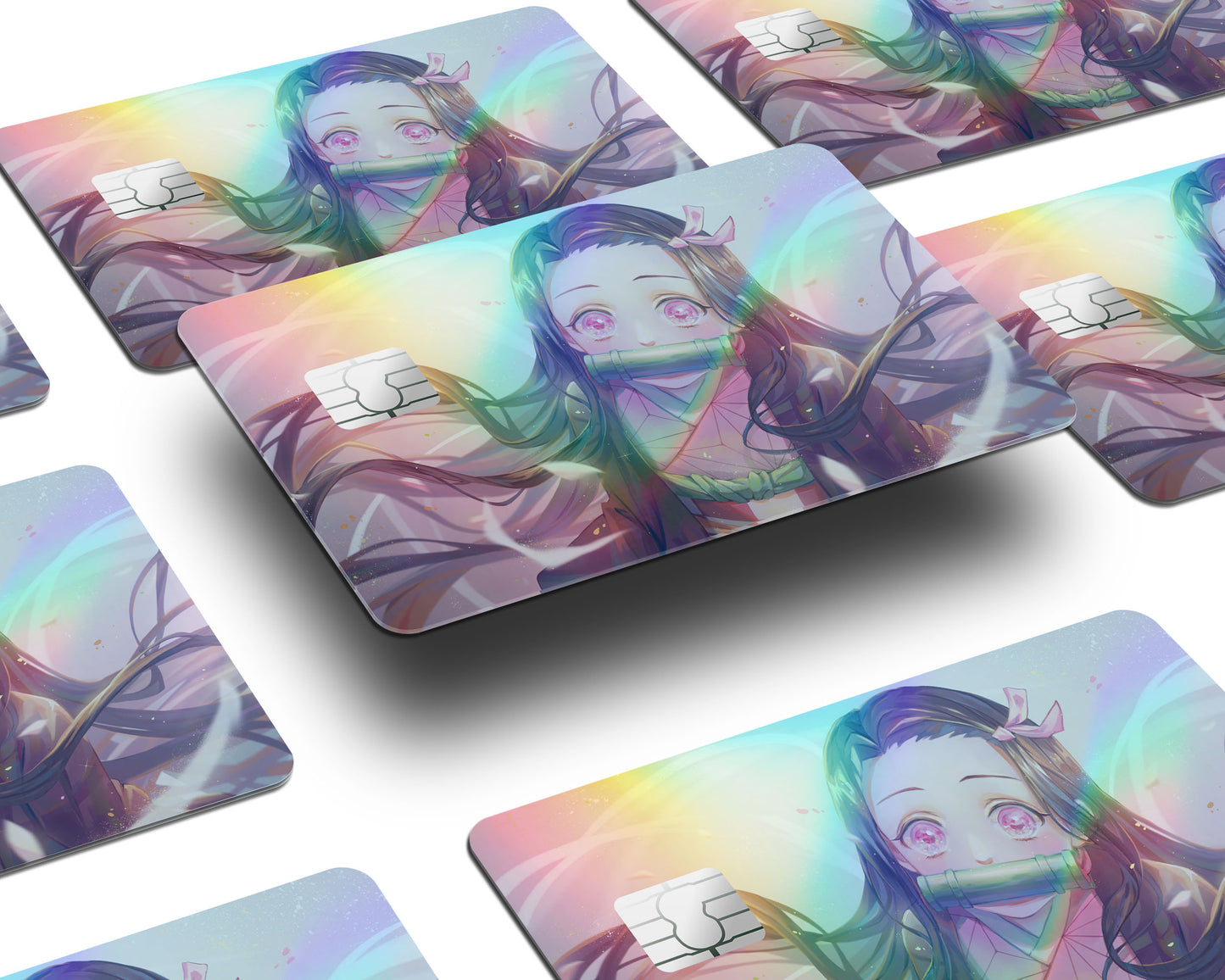 Demon Slayer Cute Nezuko Kamado Holographic Credit Card Skin