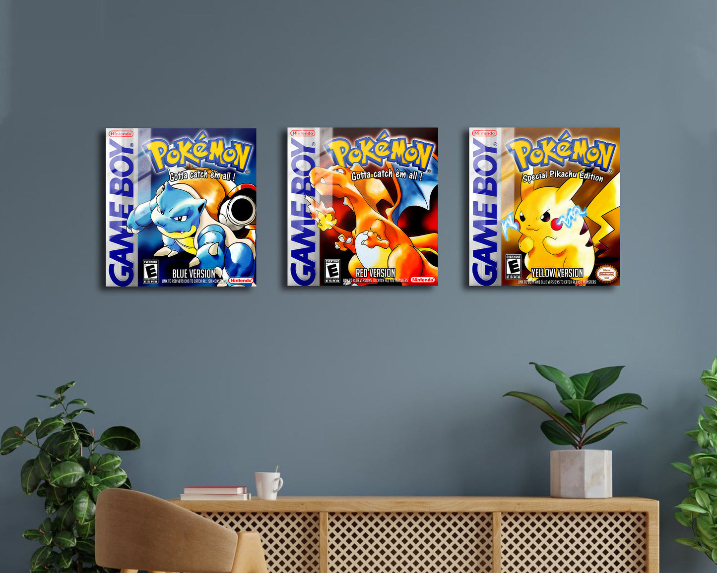 Pokemon Gameboy Cover Metal Poster Set