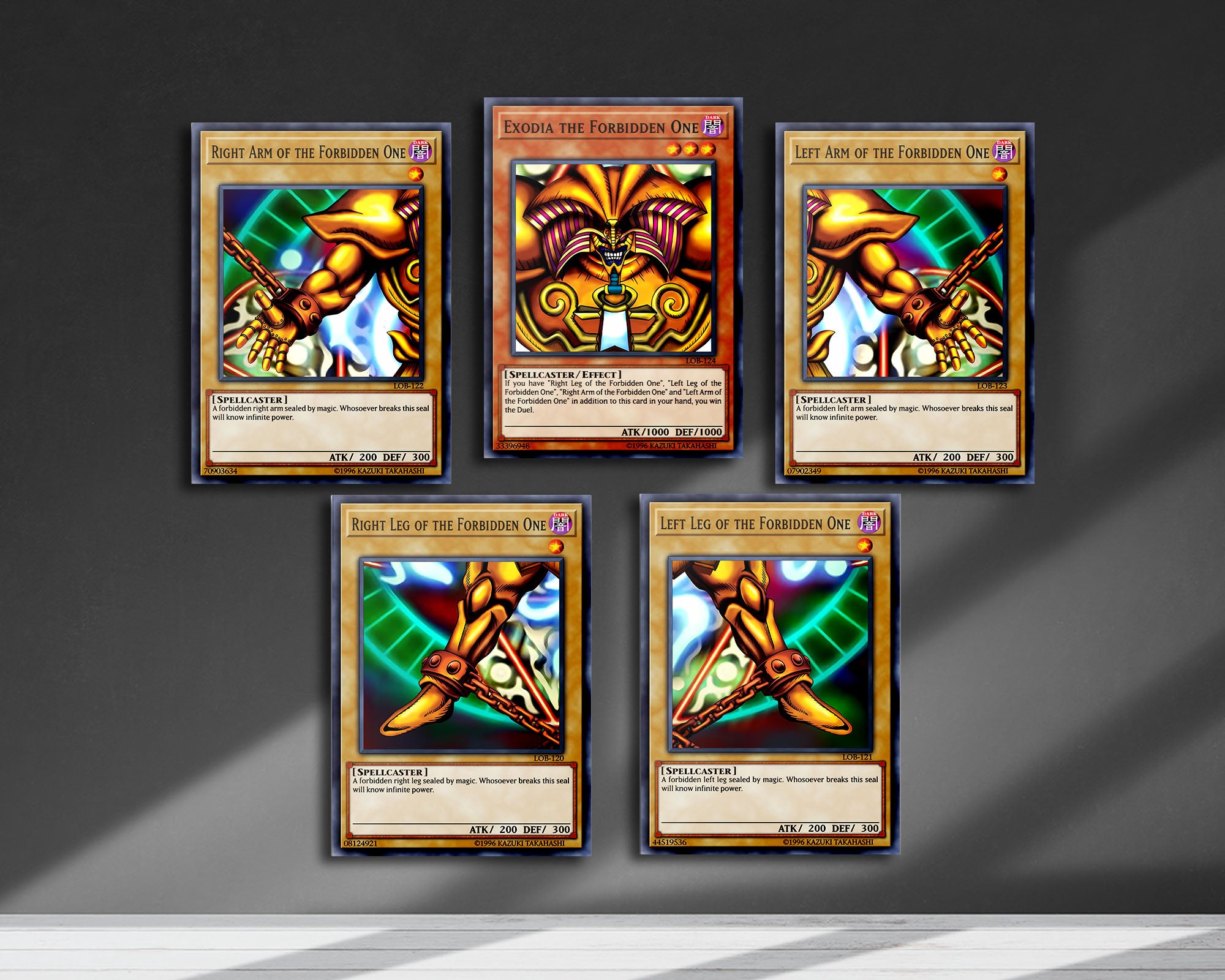 Exodia the Forbidden One Card Metal Poster Set Metal Poster Set Anime Town Creations Exodia the Forbidden One Card Metal Poster Set Metal Poster Set Anime Town Creations