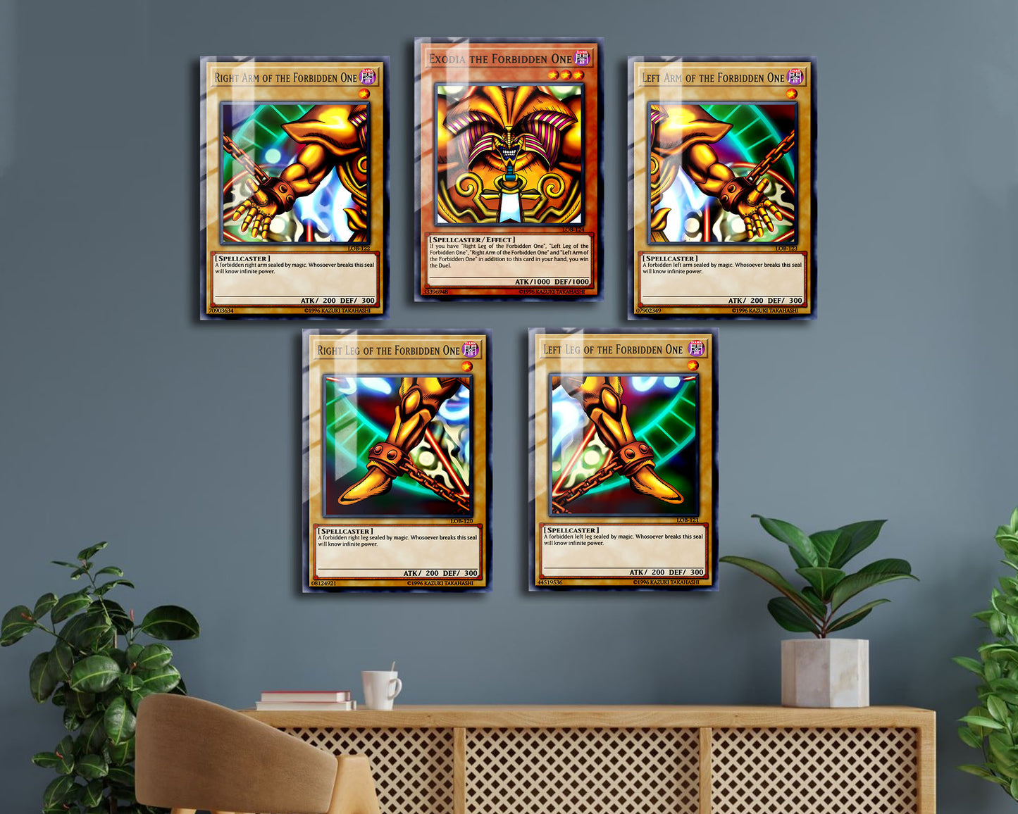 Exodia the Forbidden One Card Metal Poster Set